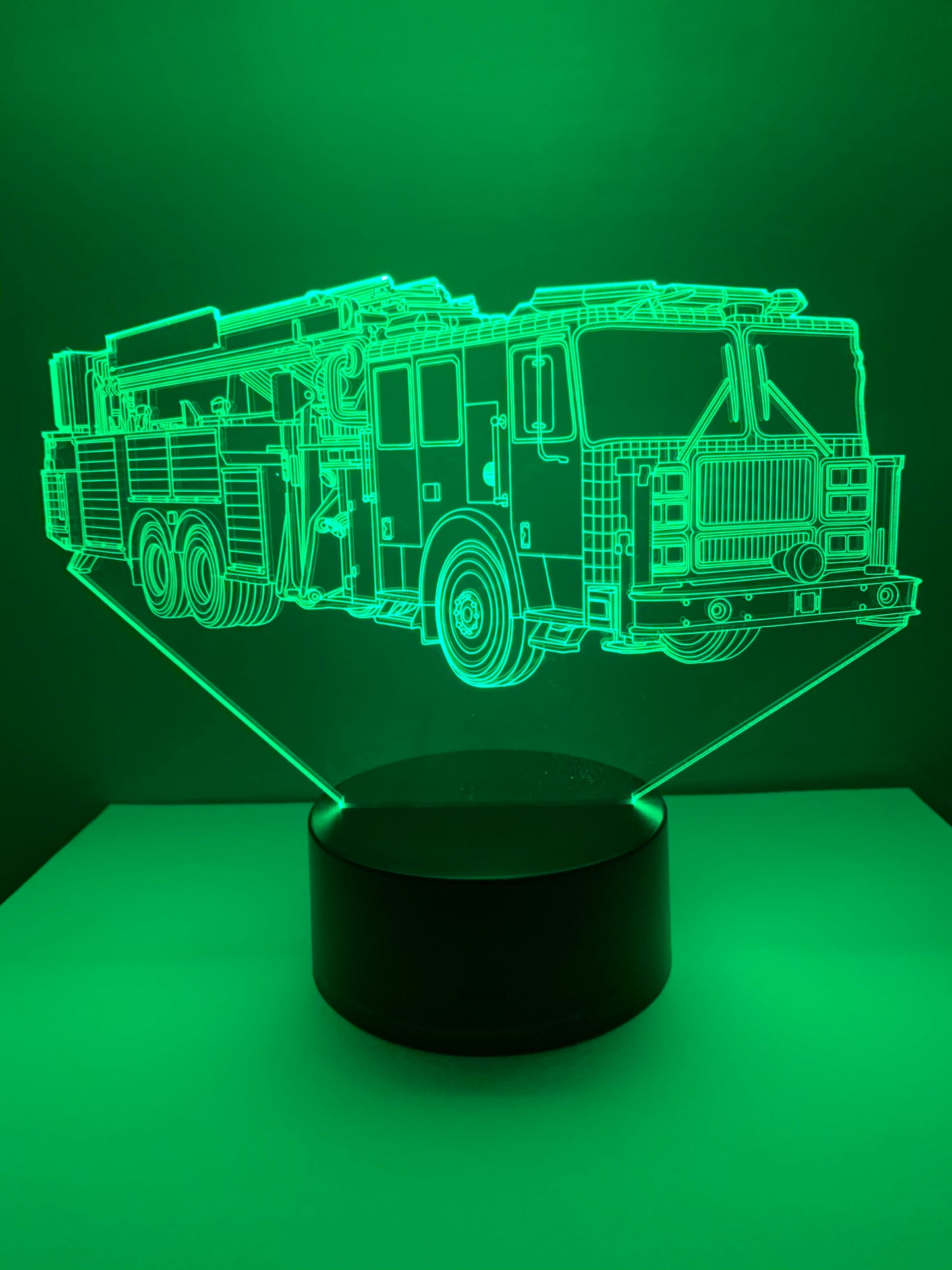 Lampe 3D DEL Camion de pompier