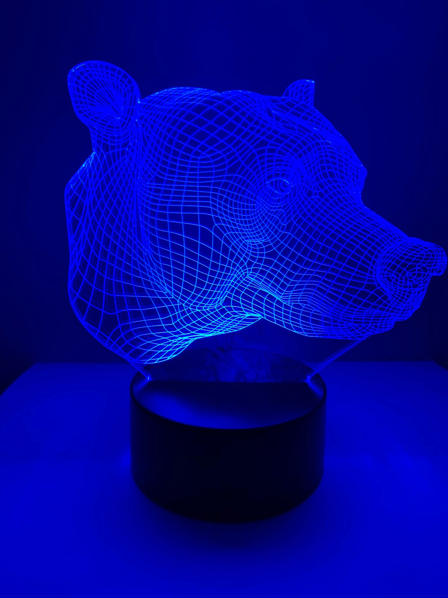 Lampe 3D DEL Tête d’ours