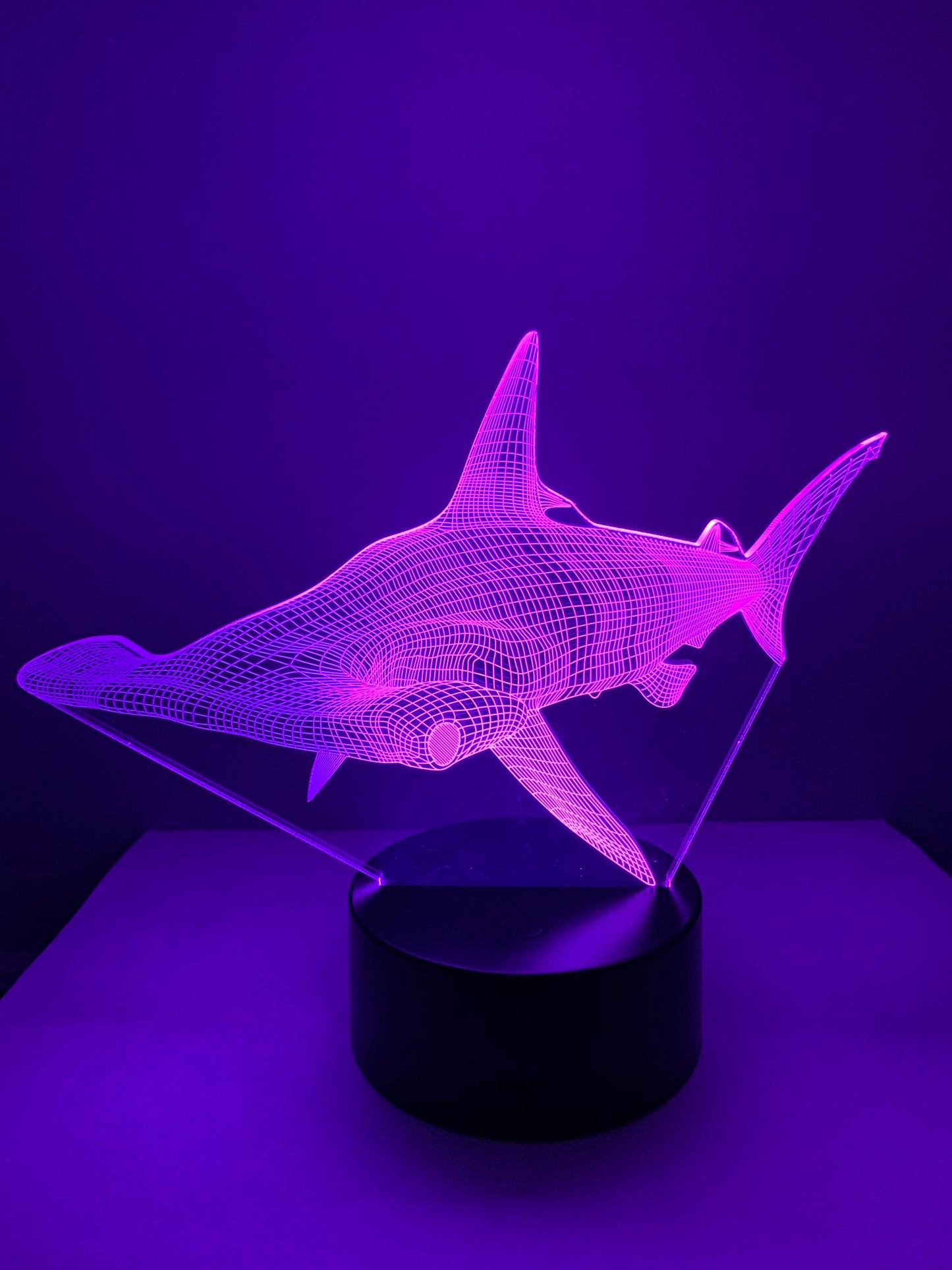 Lampe 3D DEL Requin Marteau