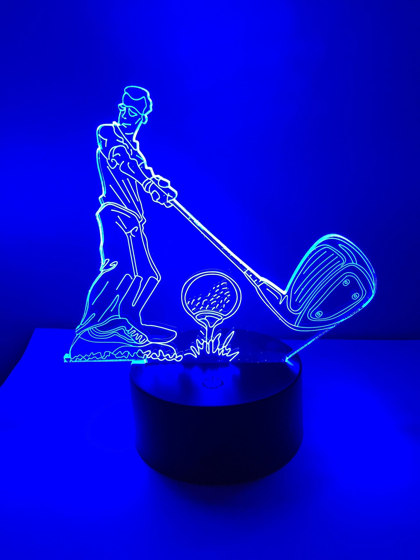 Lampe 3D DEL Joueur de Golf Comique