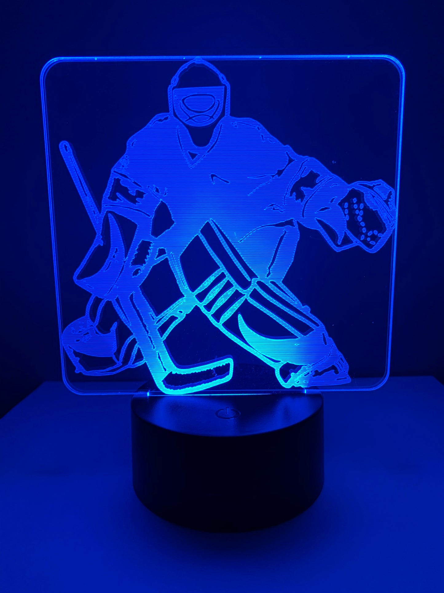 Lampe 3D DEL Hockey Gardien de but