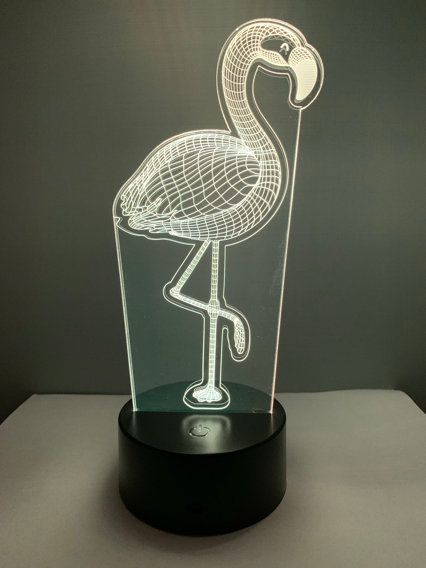 Lampe 3D DEL Flamand Rose