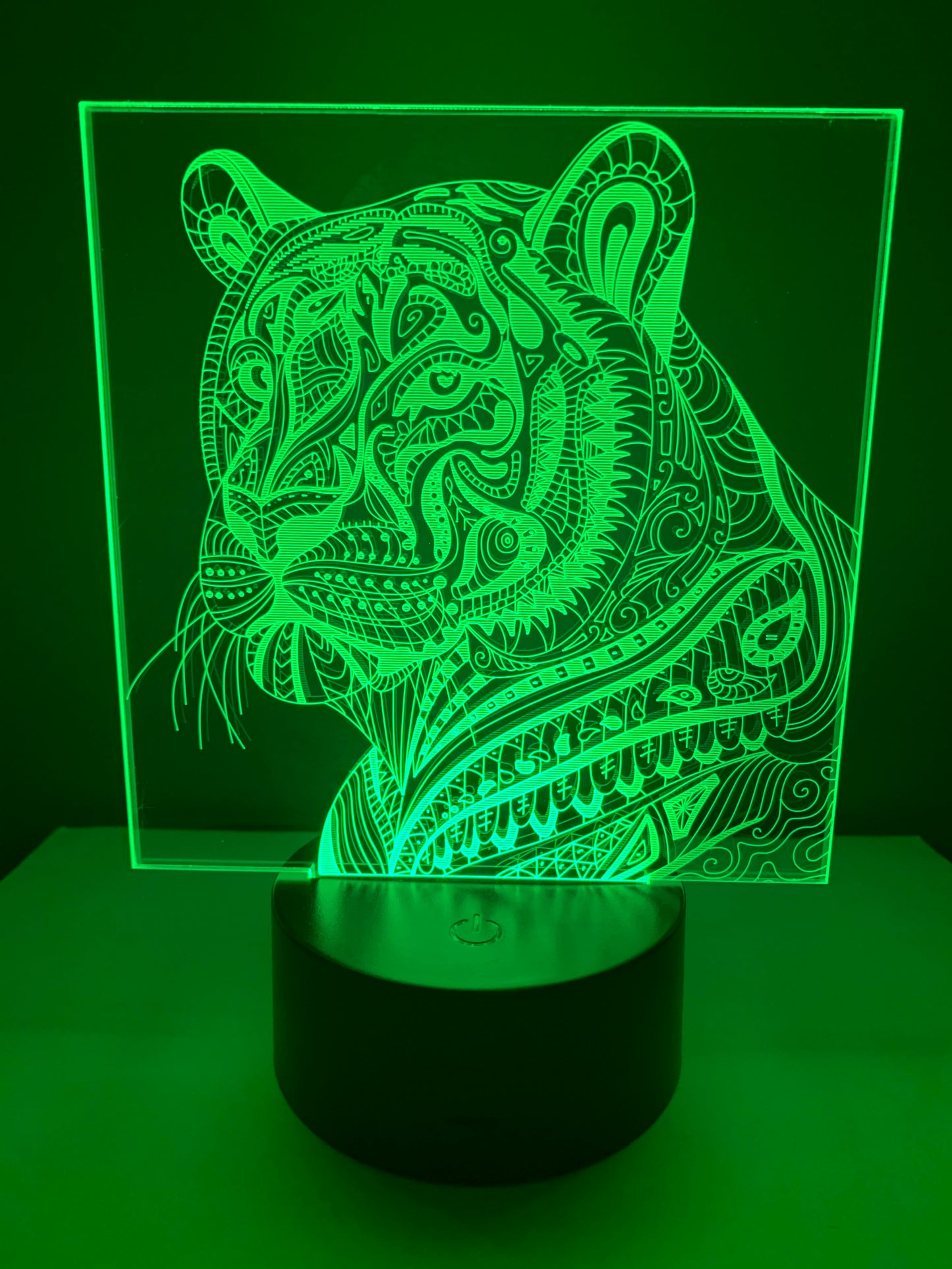 Lampe 3D DEL Tigre (Mosaïque)