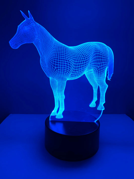 Lampe 3D DEL Cheval