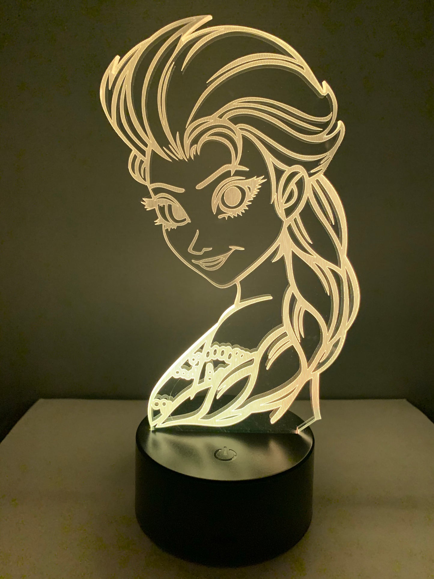Lampe 3D DEL Elsa La Reine des Neiges Princesse
