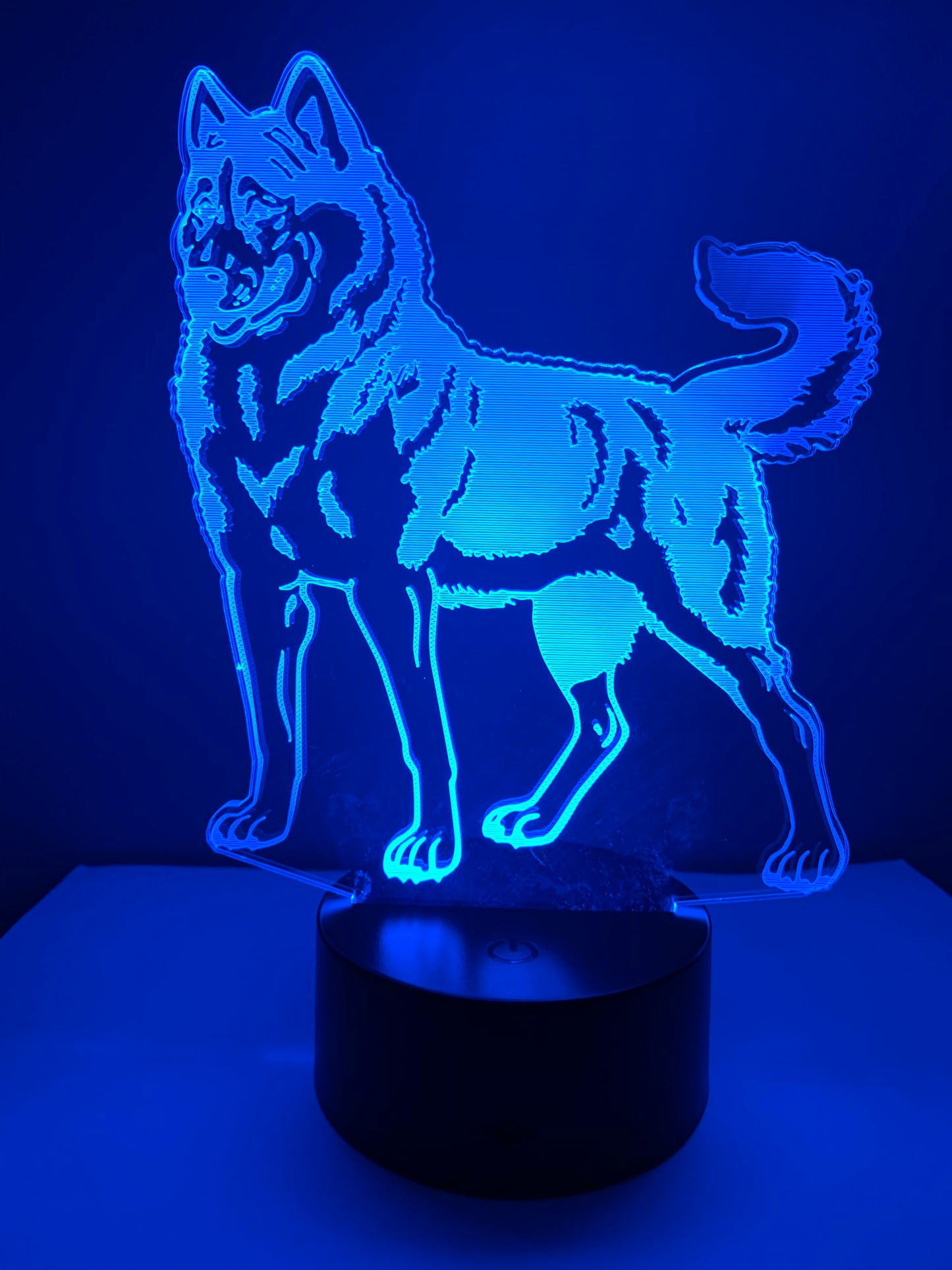 Lampe 3D DEL Chien Husky