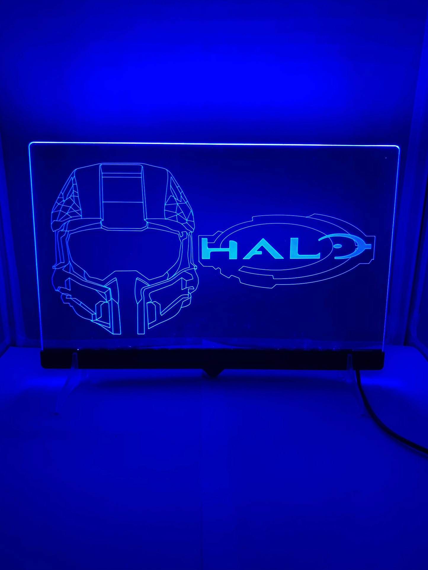 Enseigne DEL Halo Master Chief Xbox avec support