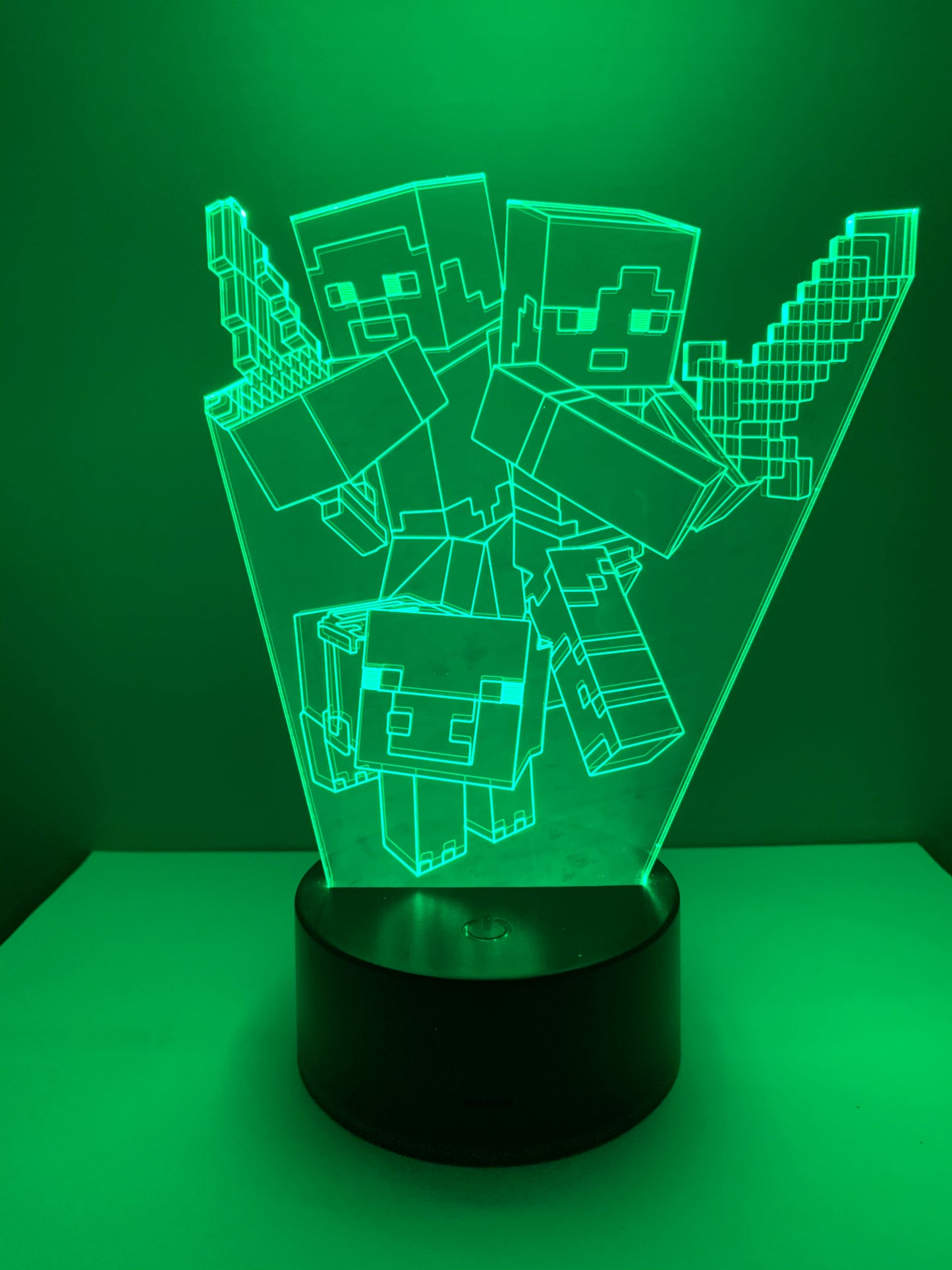Lampe 3D DEL Personnages Minecraft