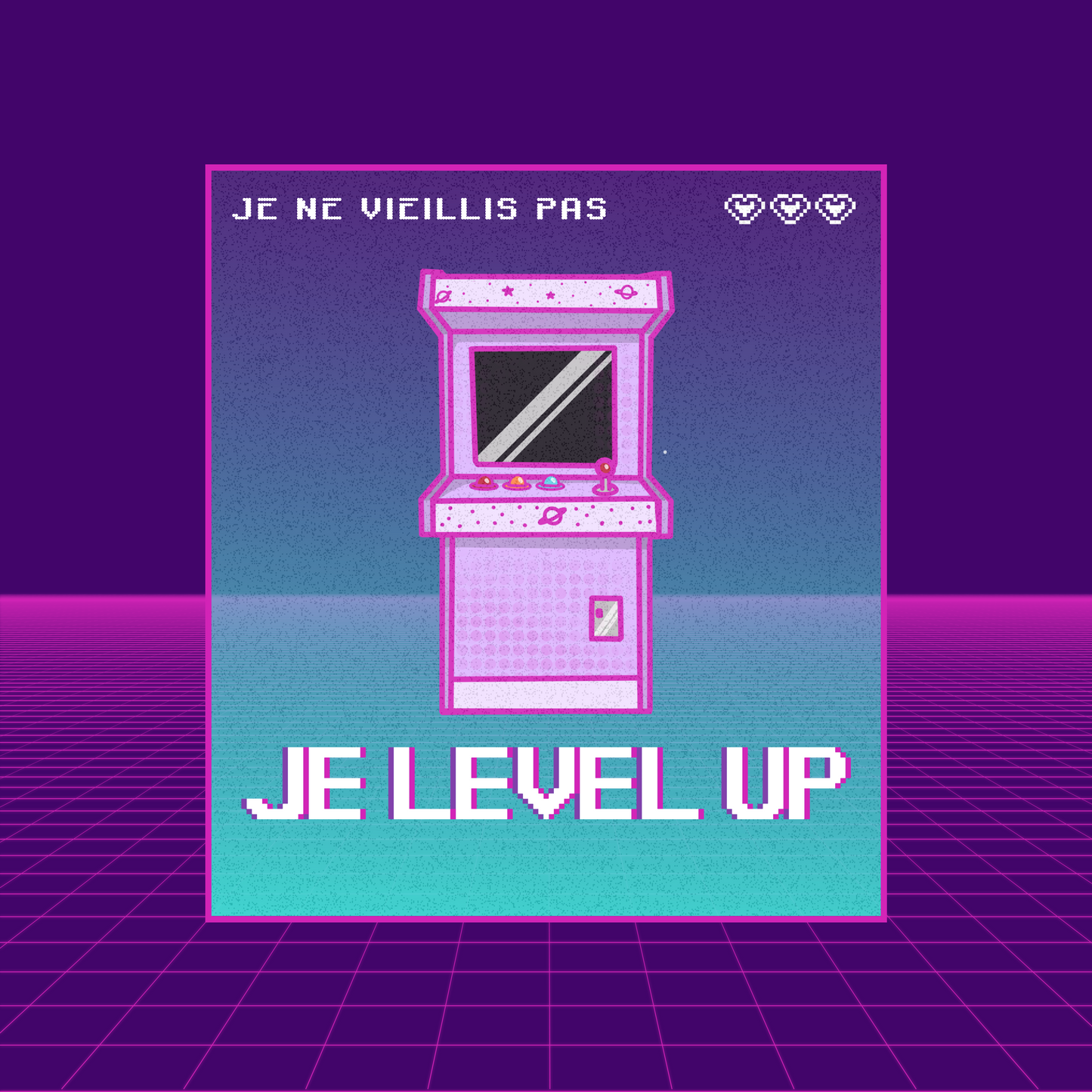 Housse de coussin Je ne vieillis pas JE LEVEL UP