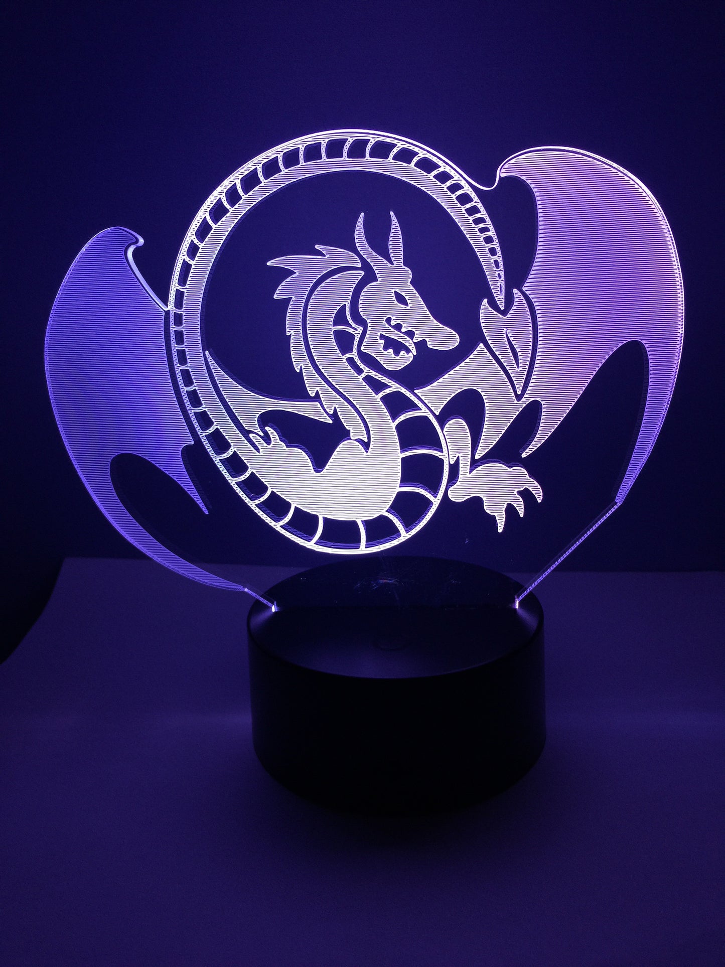 Lampe 3D DEL Logo Dragon