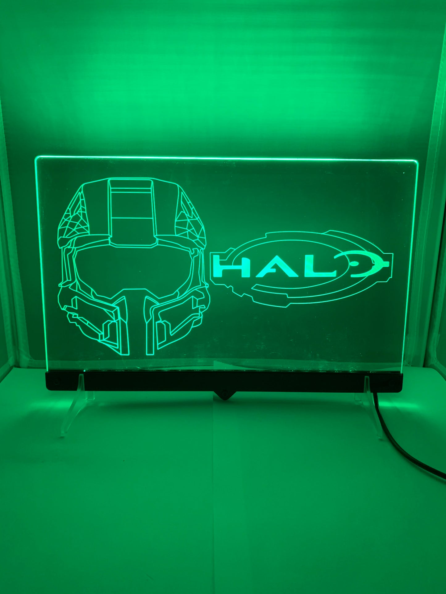 Enseigne DEL Halo Master Chief Xbox avec support