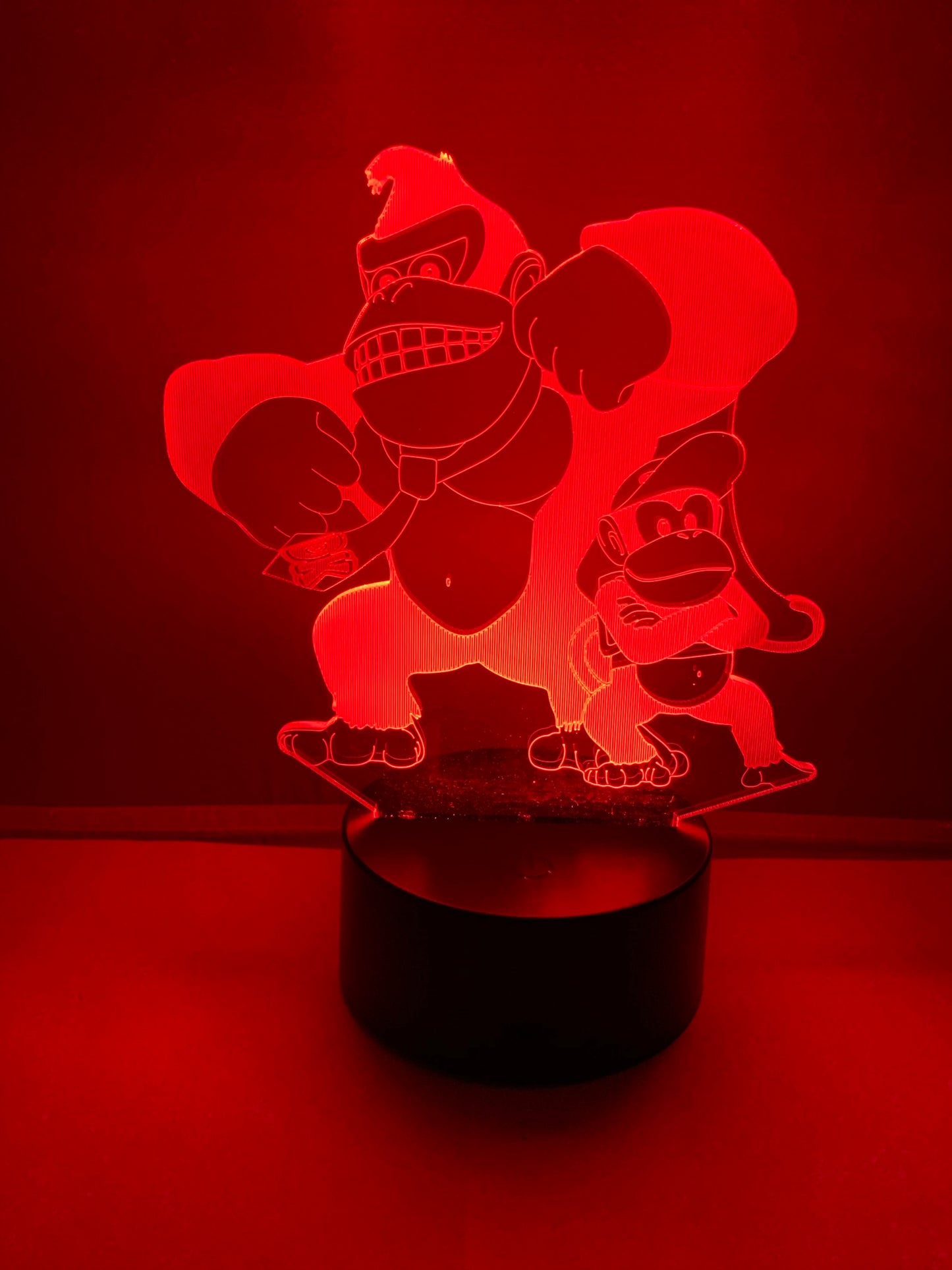 Lampe 3D DEL Donkey et Diddy Kong