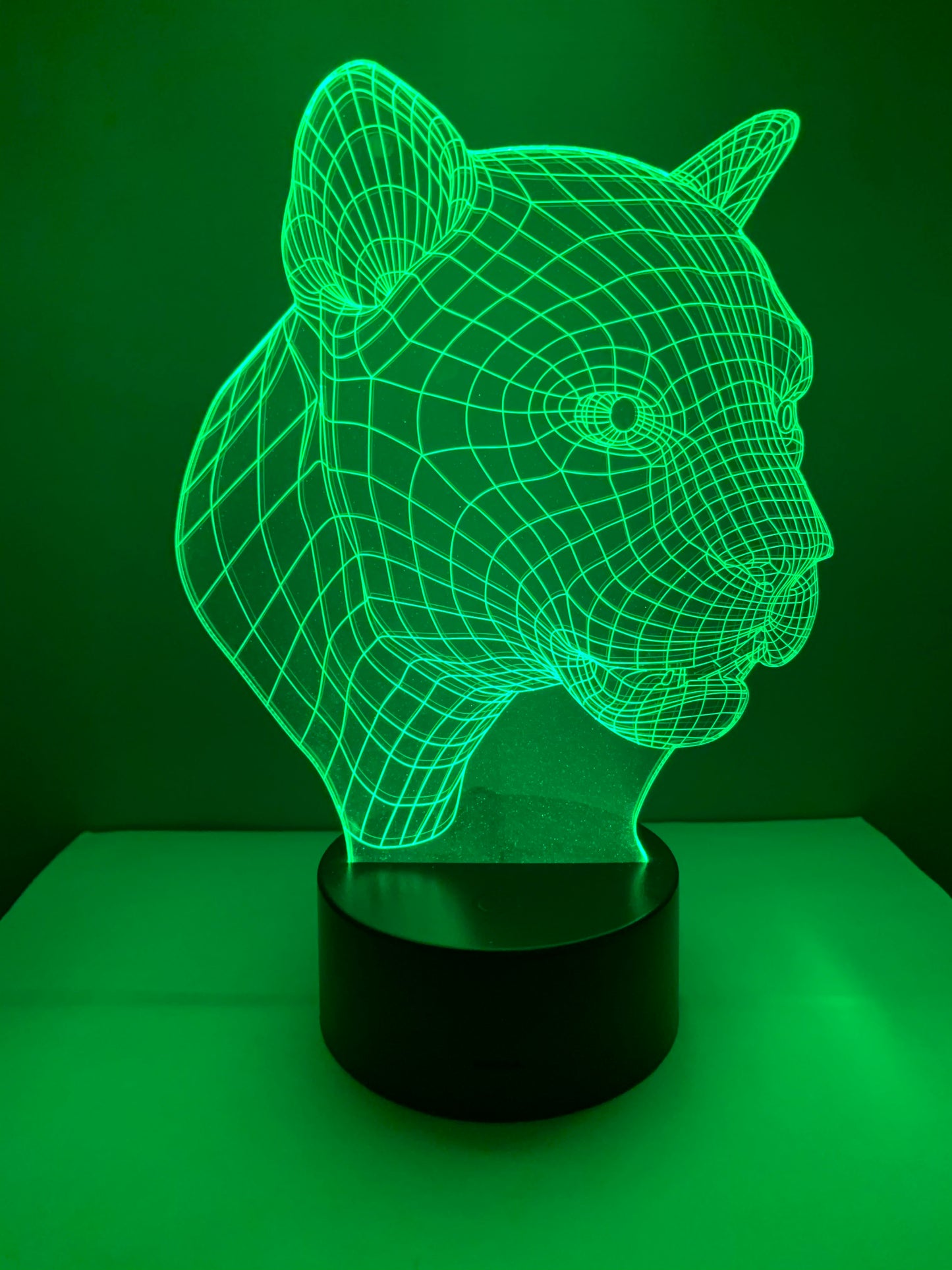 Lampe 3D DEL Tête de Panthère