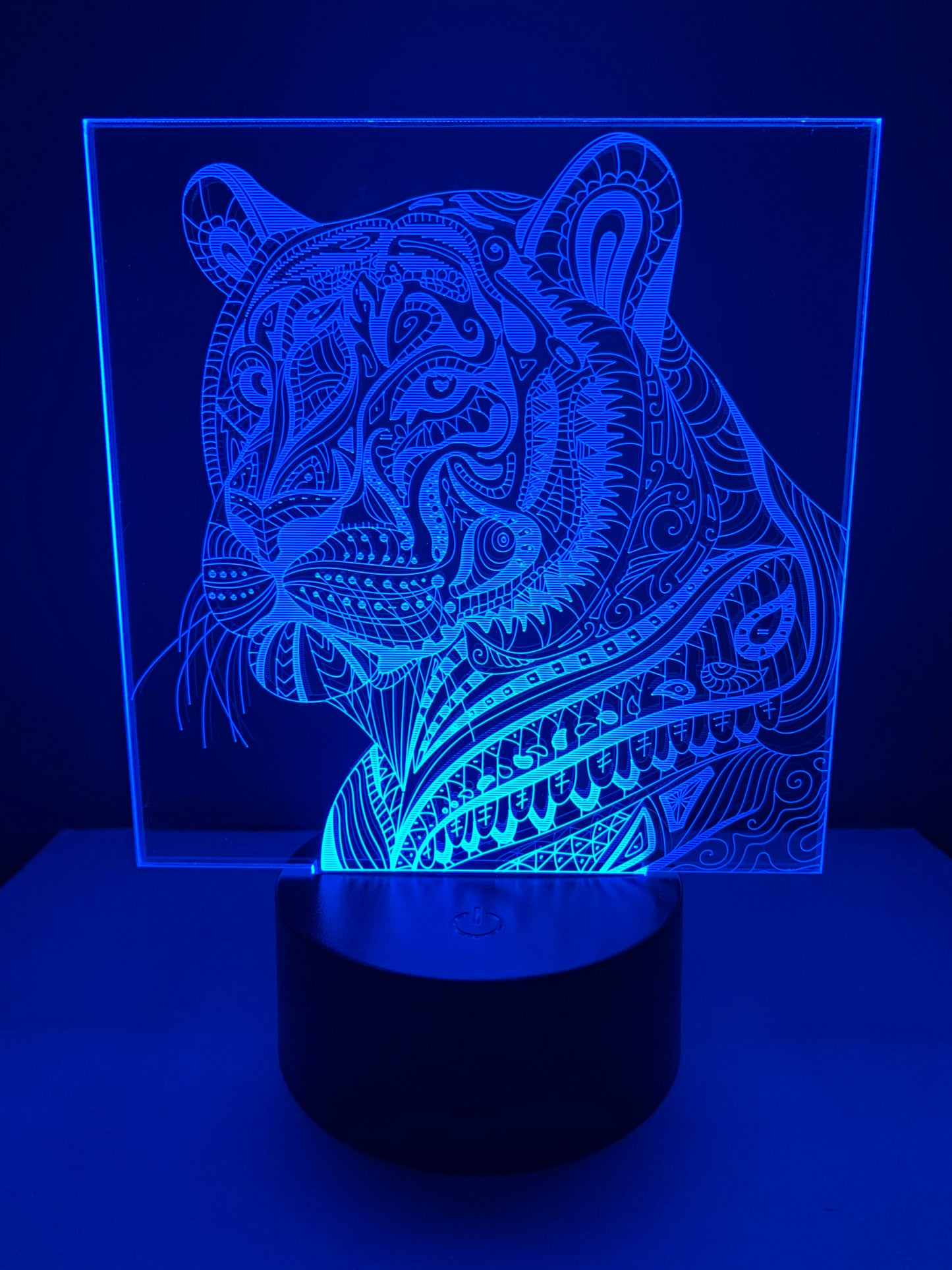 Lampe 3D DEL Tigre (Mosaïque)