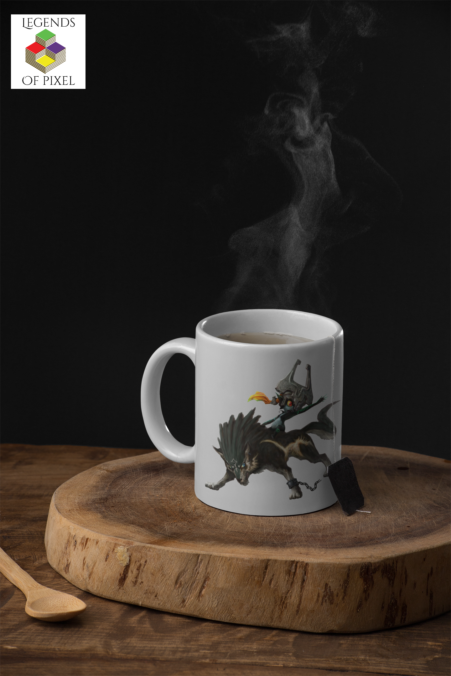 Autocollant pour tasse Wolf Link et Midna Zelda Twilight Princess