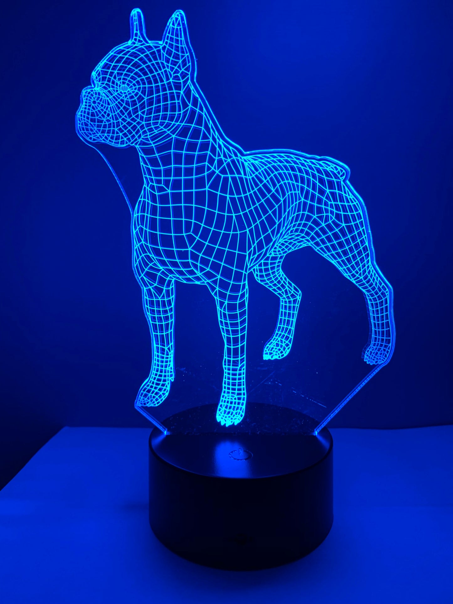 Lampe 3D DEL Chien Boxer