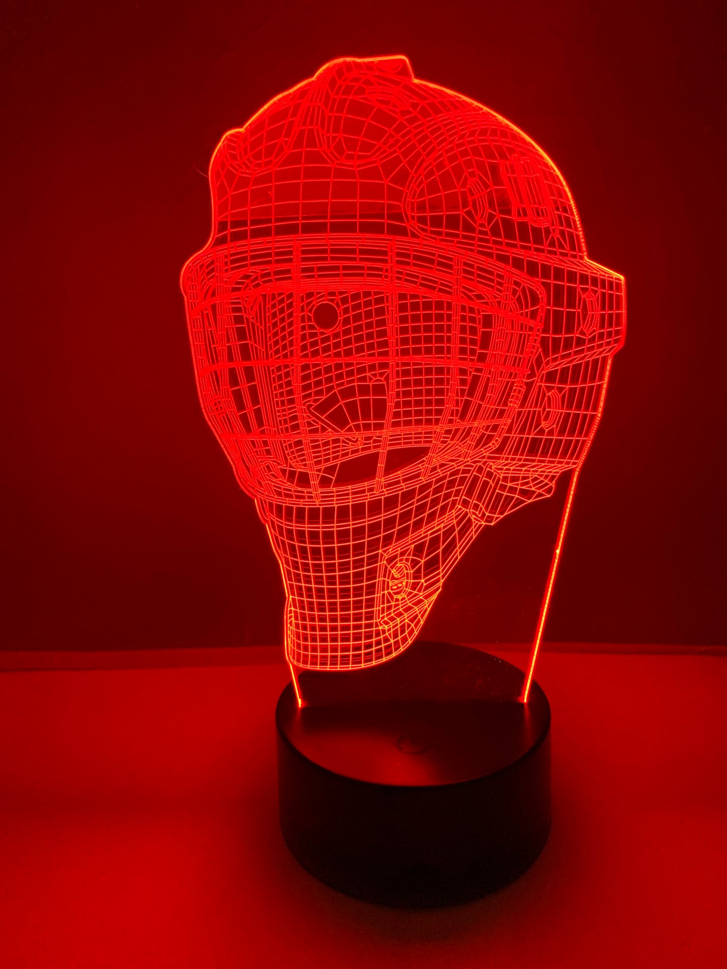 Lampe 3D DEL Hockey Casque de Gardien de but