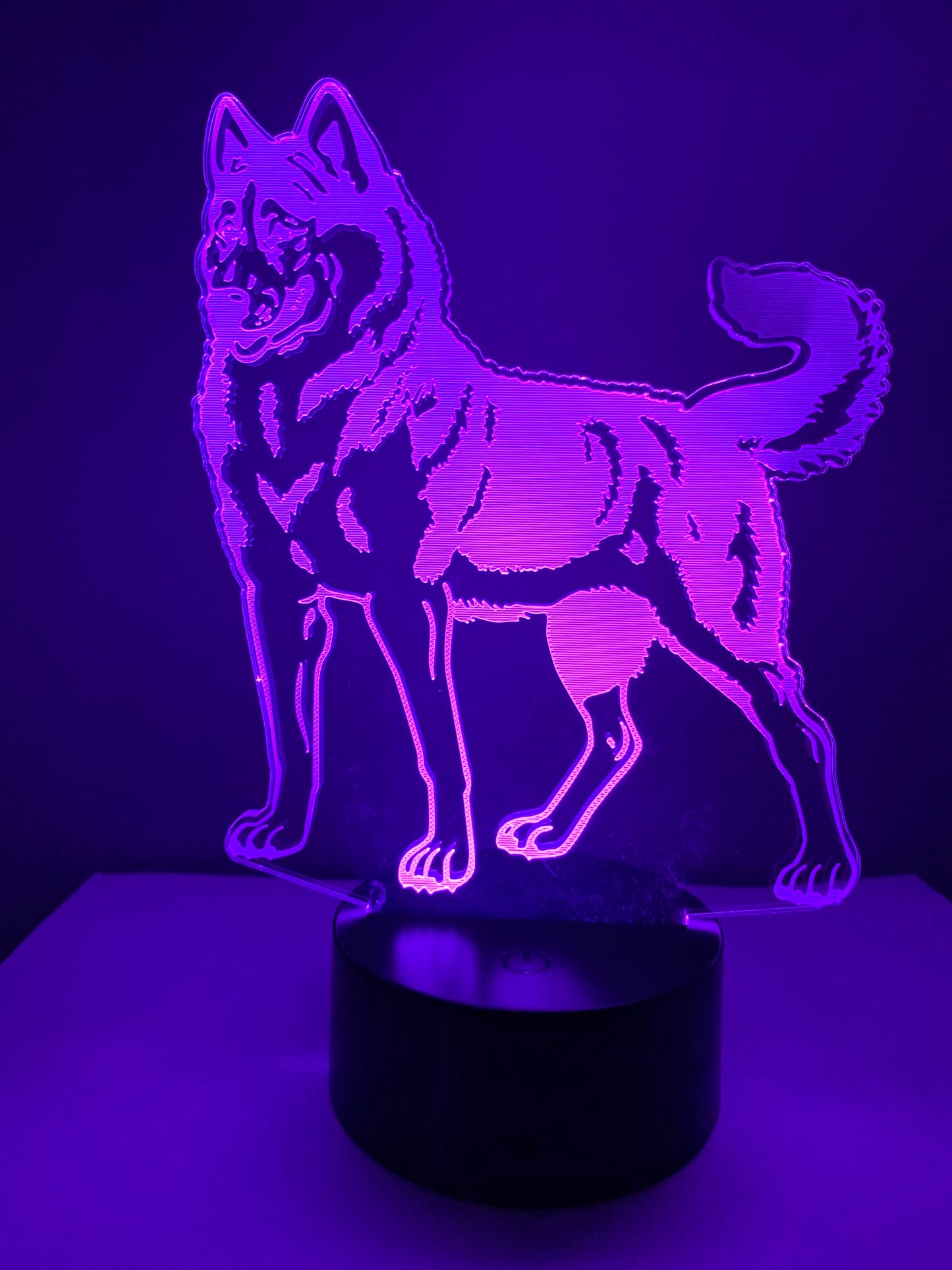 Lampe 3D DEL Chien Husky