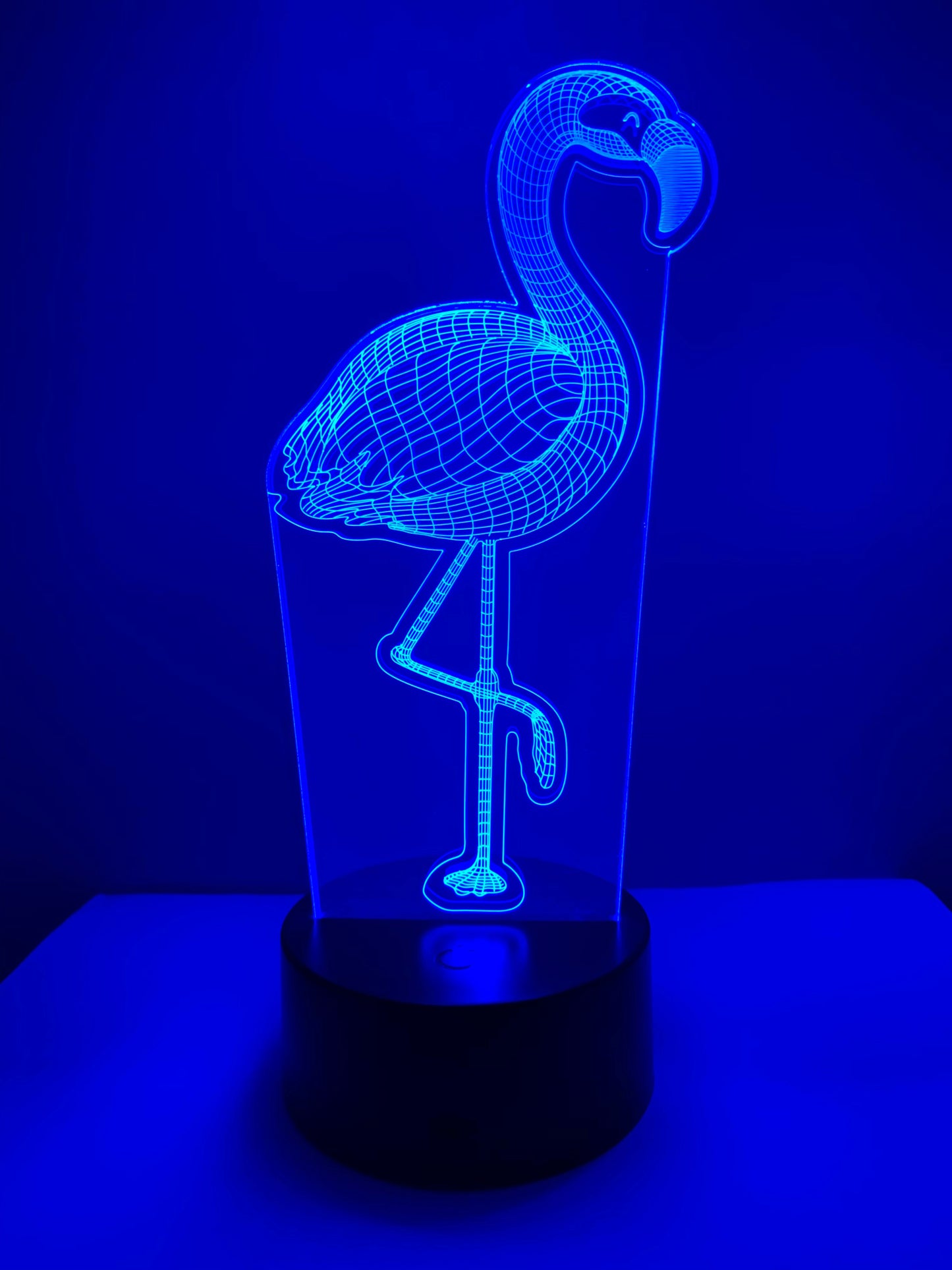 Lampe 3D DEL Flamand Rose