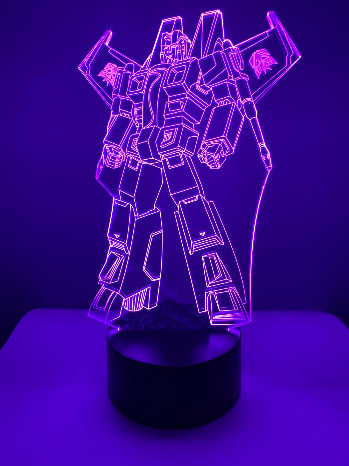 Lampe 3D DEL Starscream Transformer