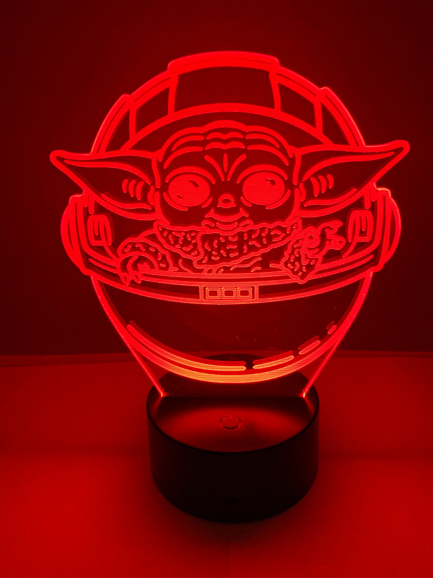 Lampe 3D DEL Grogu Bébé Yoda Vaisseau Star Wars