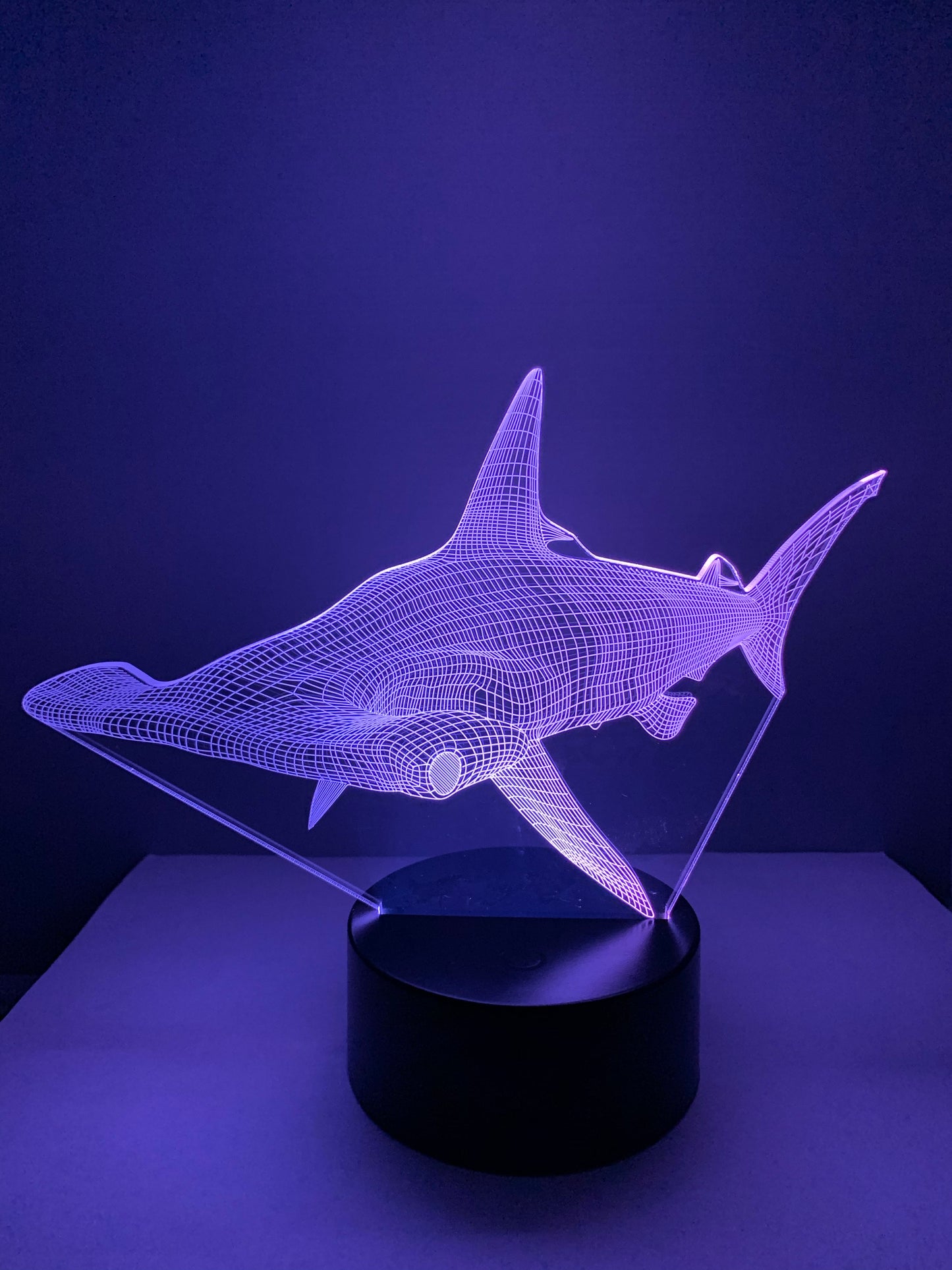 Lampe 3D DEL Requin Marteau