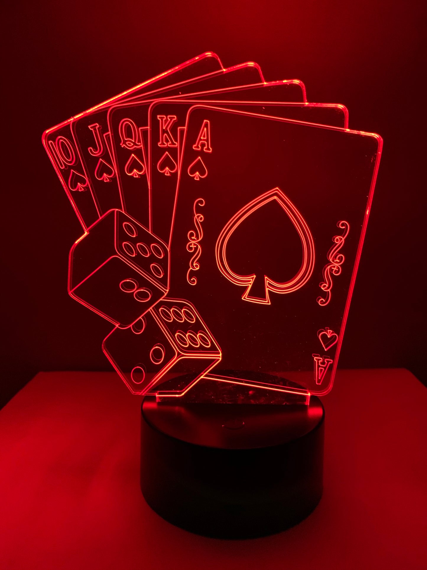 Lampe 3D DEL Jeux de cartes