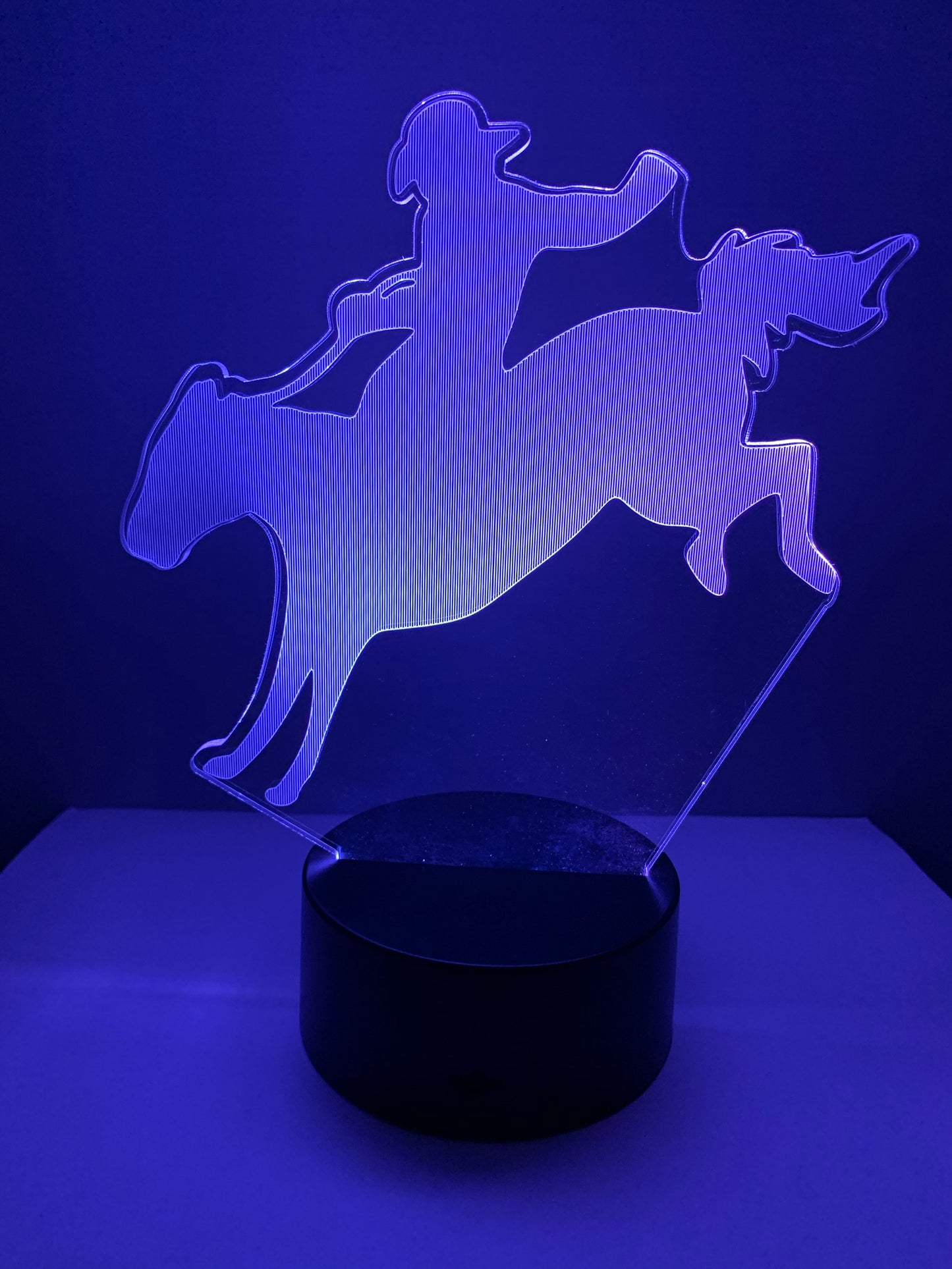 Lampe 3D DEL Cheval Rodéo