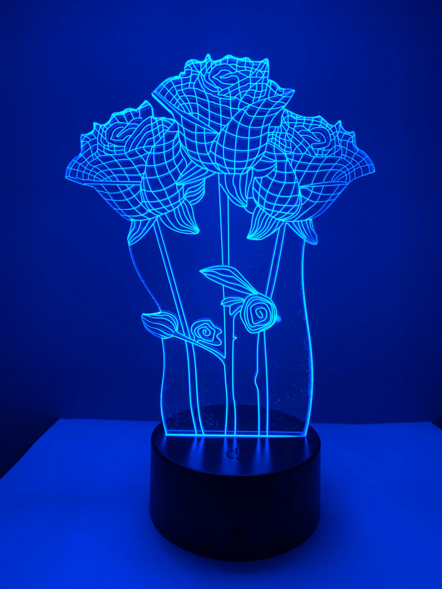 Lampe 3D DEL Fleurs