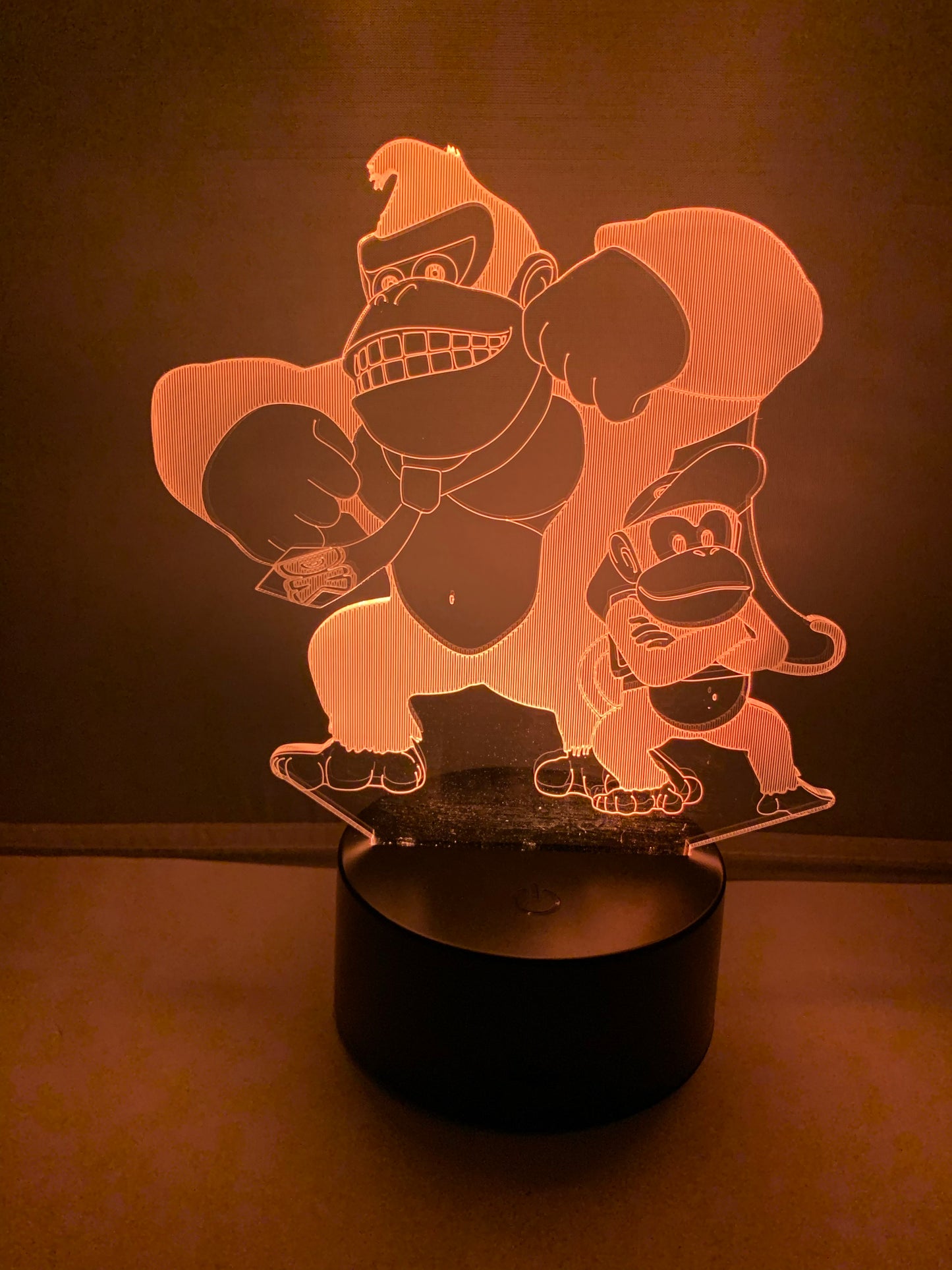 Lampe 3D DEL Donkey et Diddy Kong