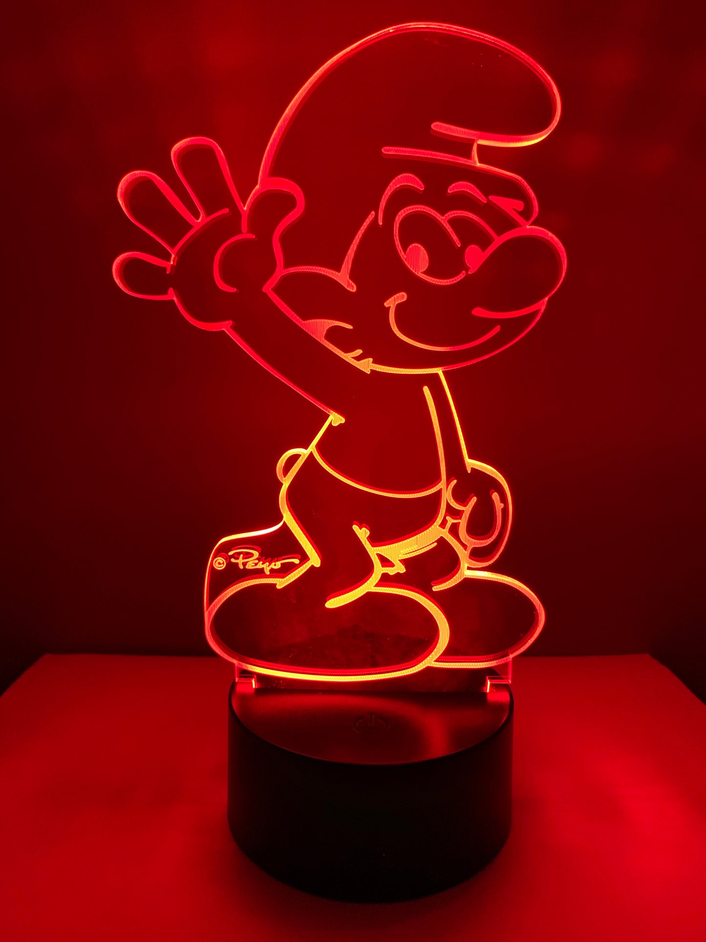 Lampe 3D DEL Les Schtroumpfs