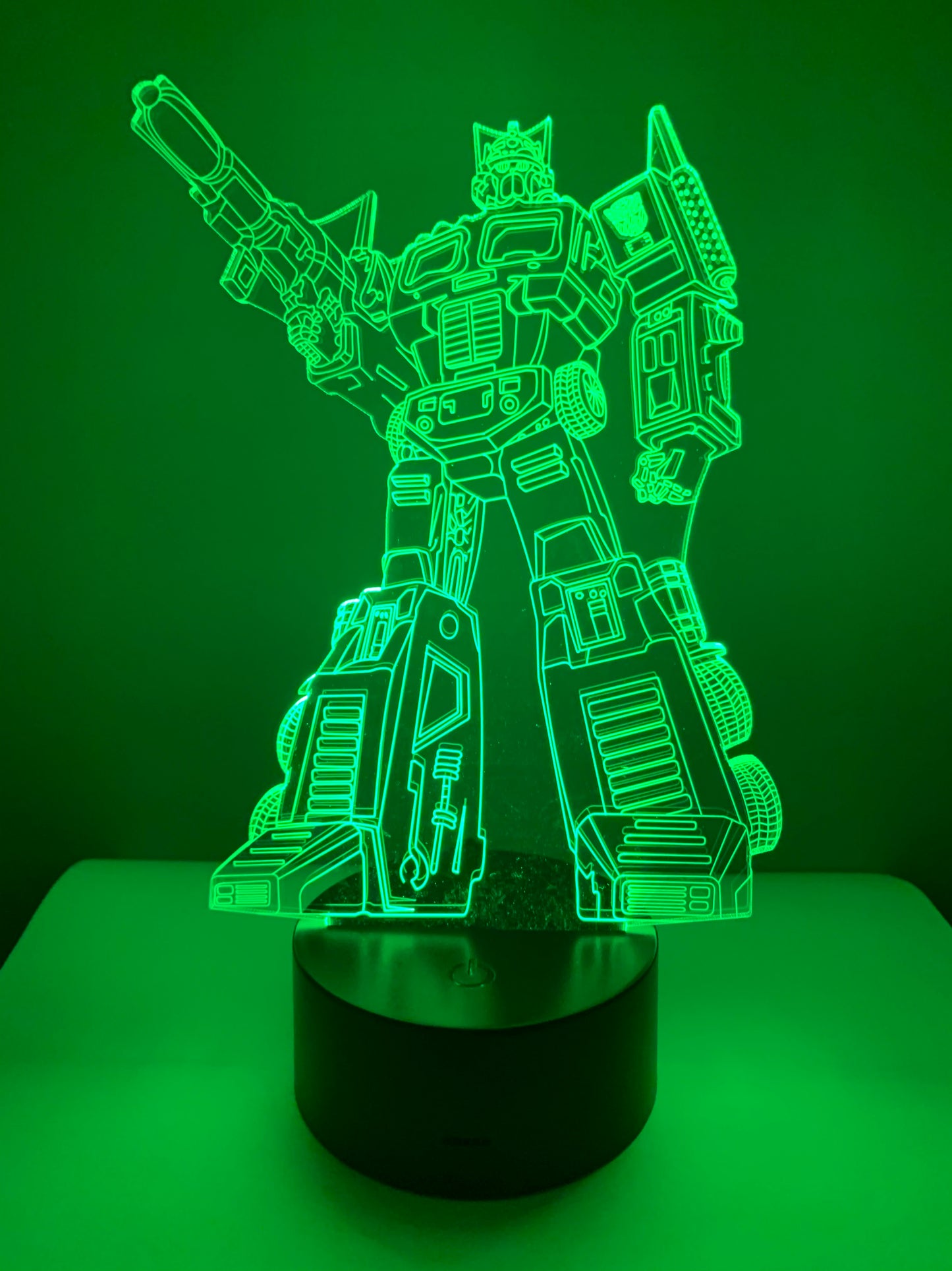 Lampe 3D DEL Optimus Prime Transformer