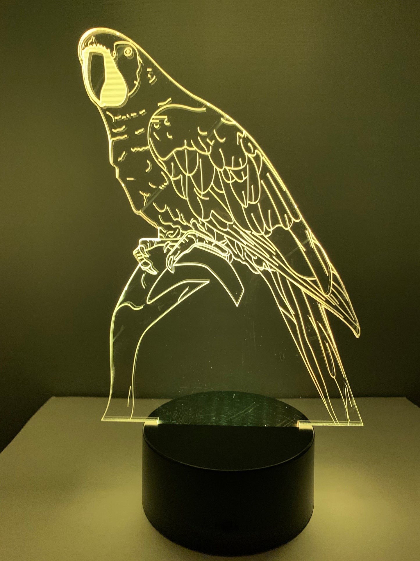 Lampe 3D DEL Perroquet