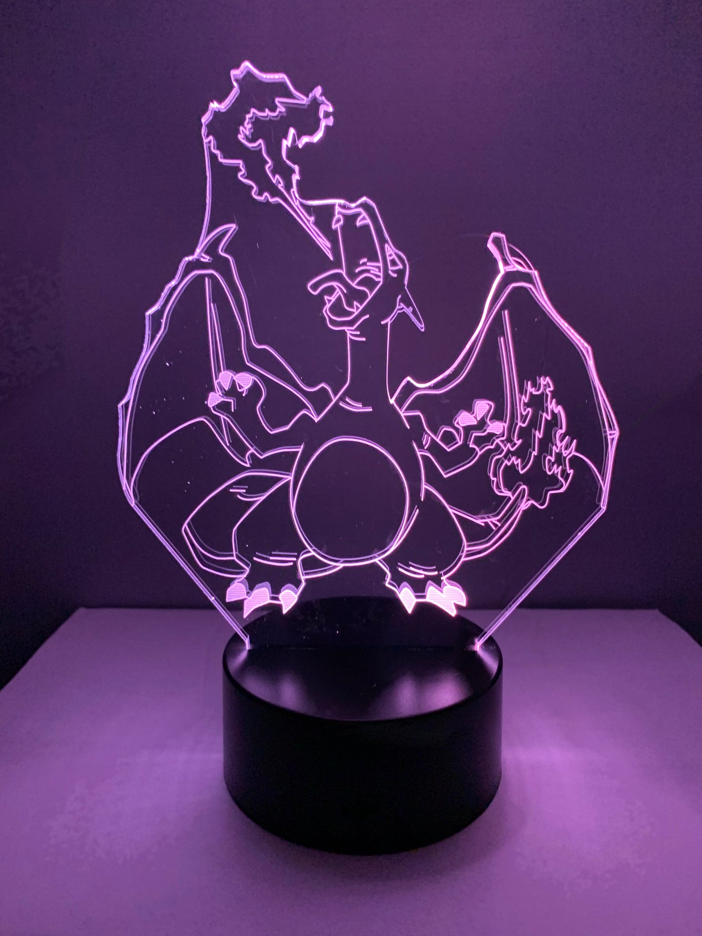 Lampe 3D DEL Charizard Pokémon