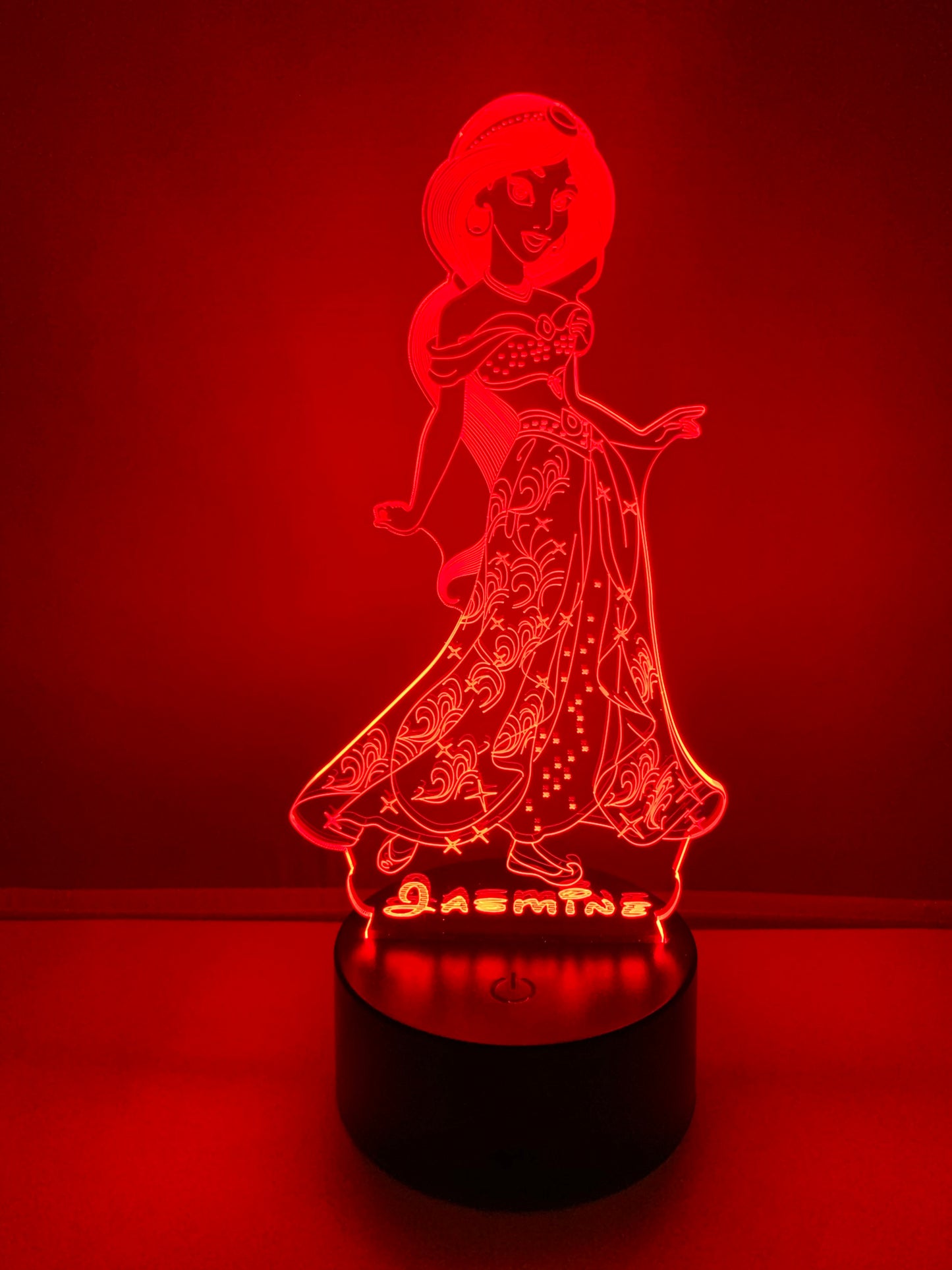 Lampe 3D DEL Princesse Jasmine Aladdin