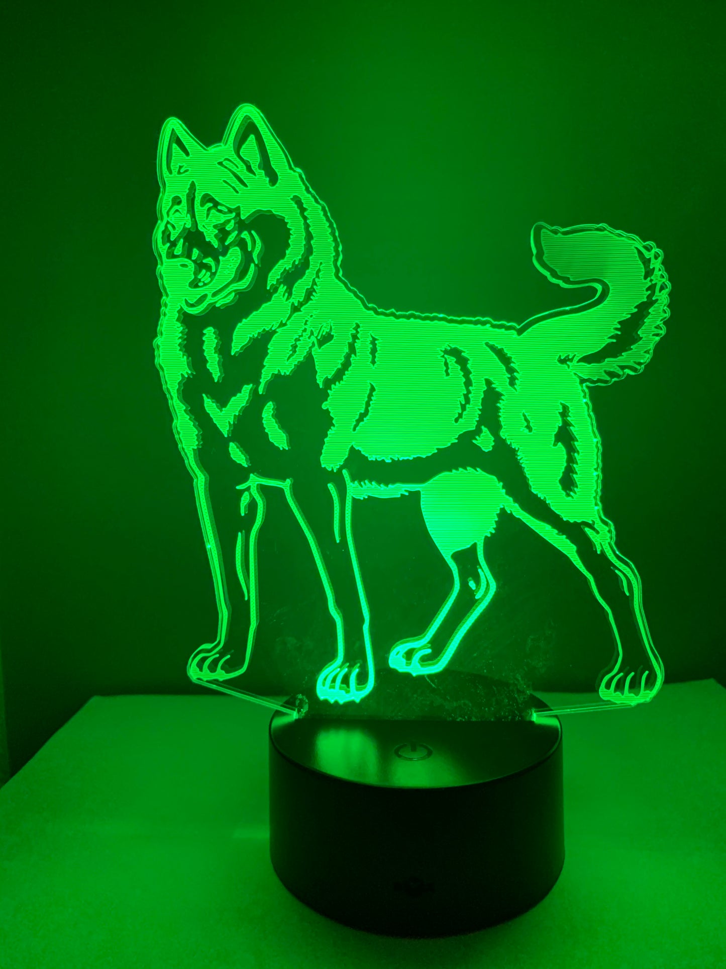 Lampe 3D DEL Chien Husky