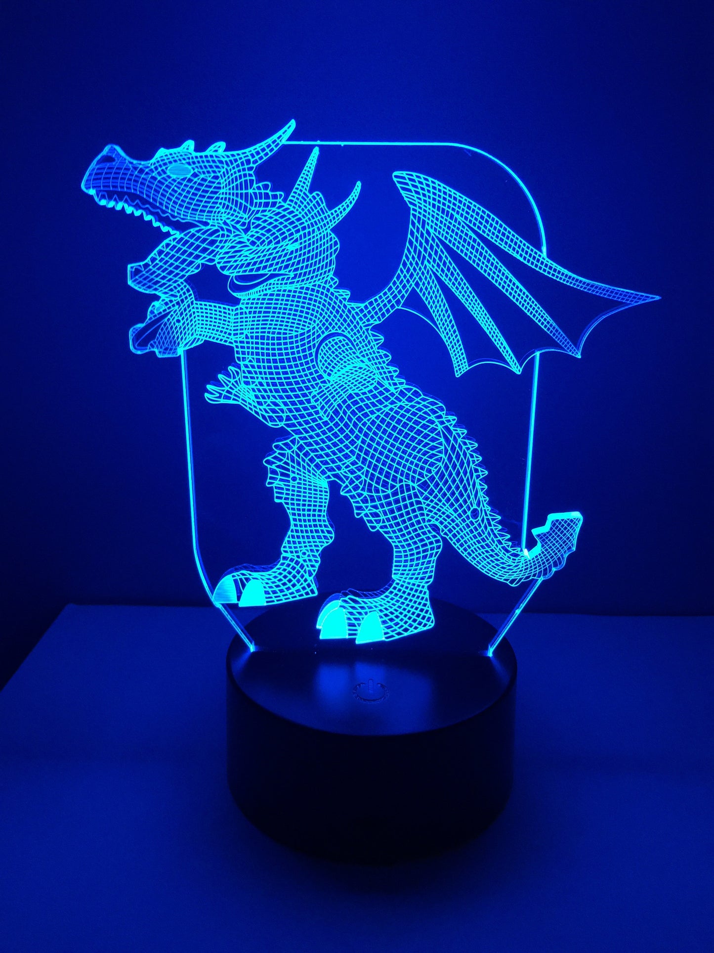 Lampe 3D DEL Dragon à 3 têtes