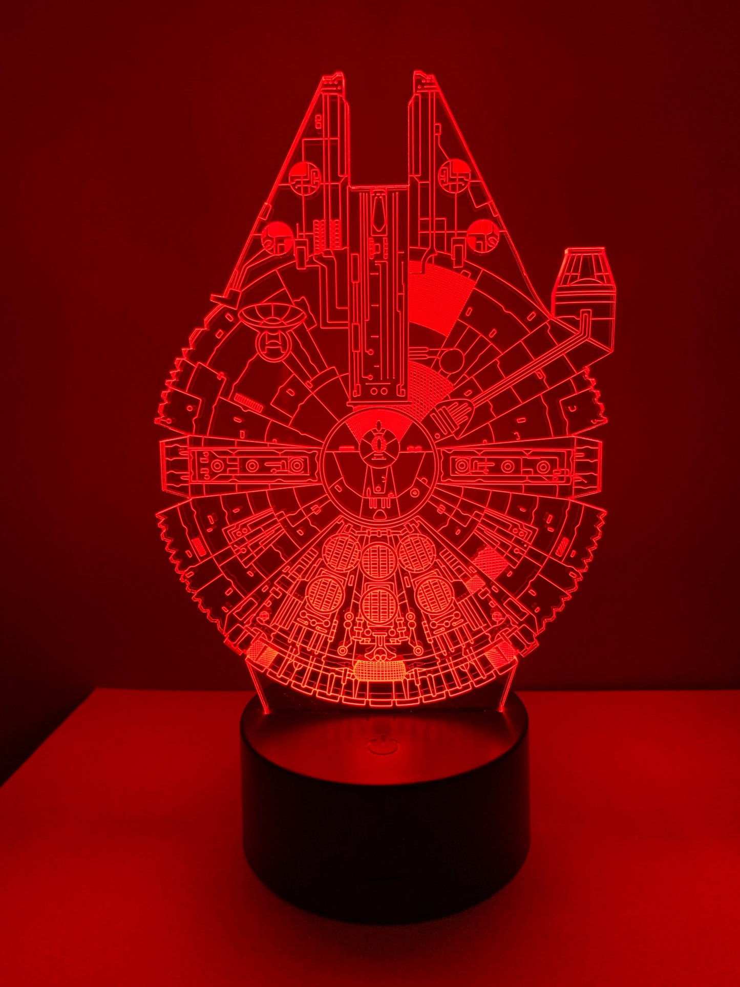 Lampe 3D DEL Faucon Millenium Star Wars