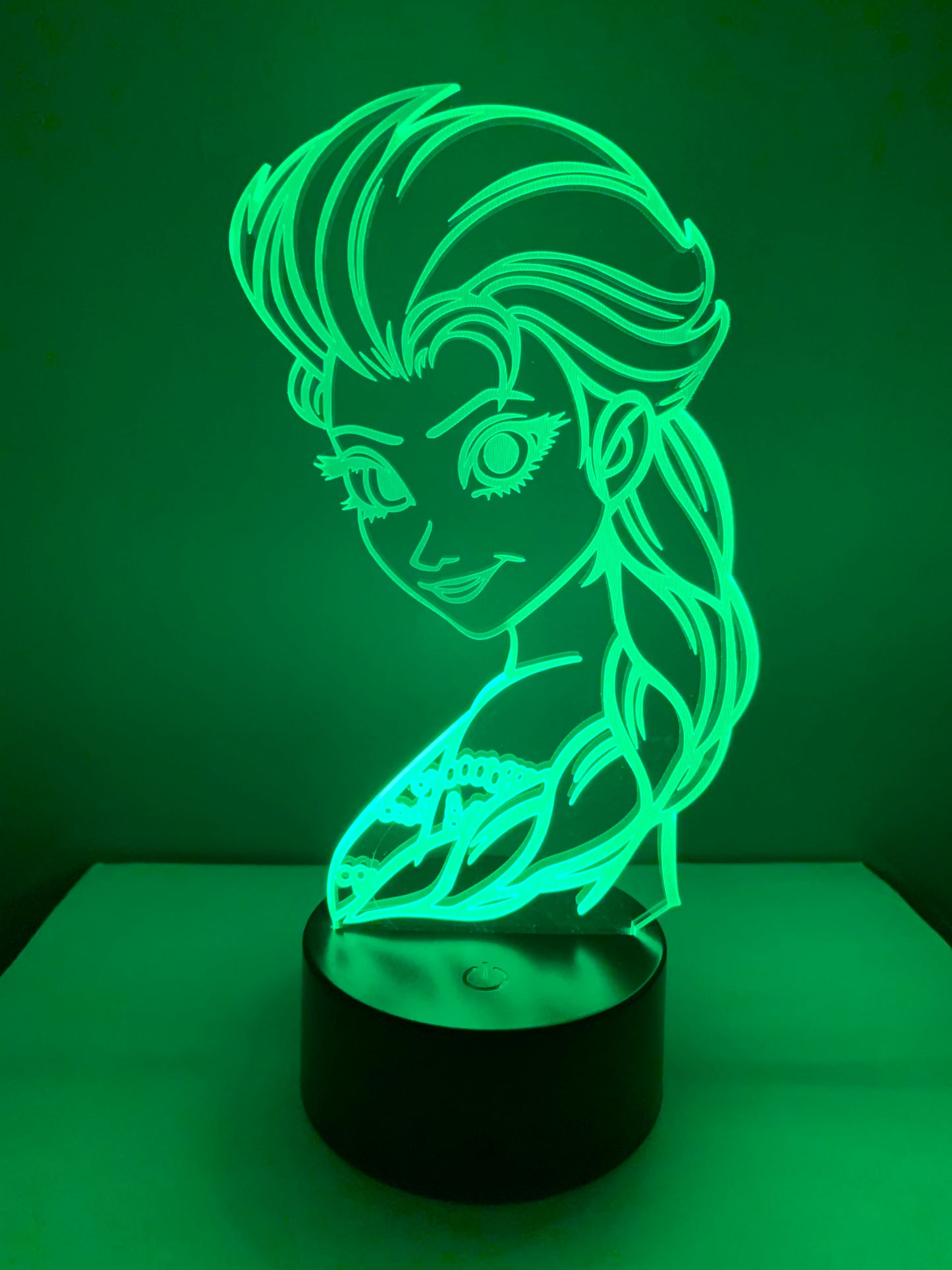 Lampe 3D DEL Elsa La Reine des Neiges Princesse
