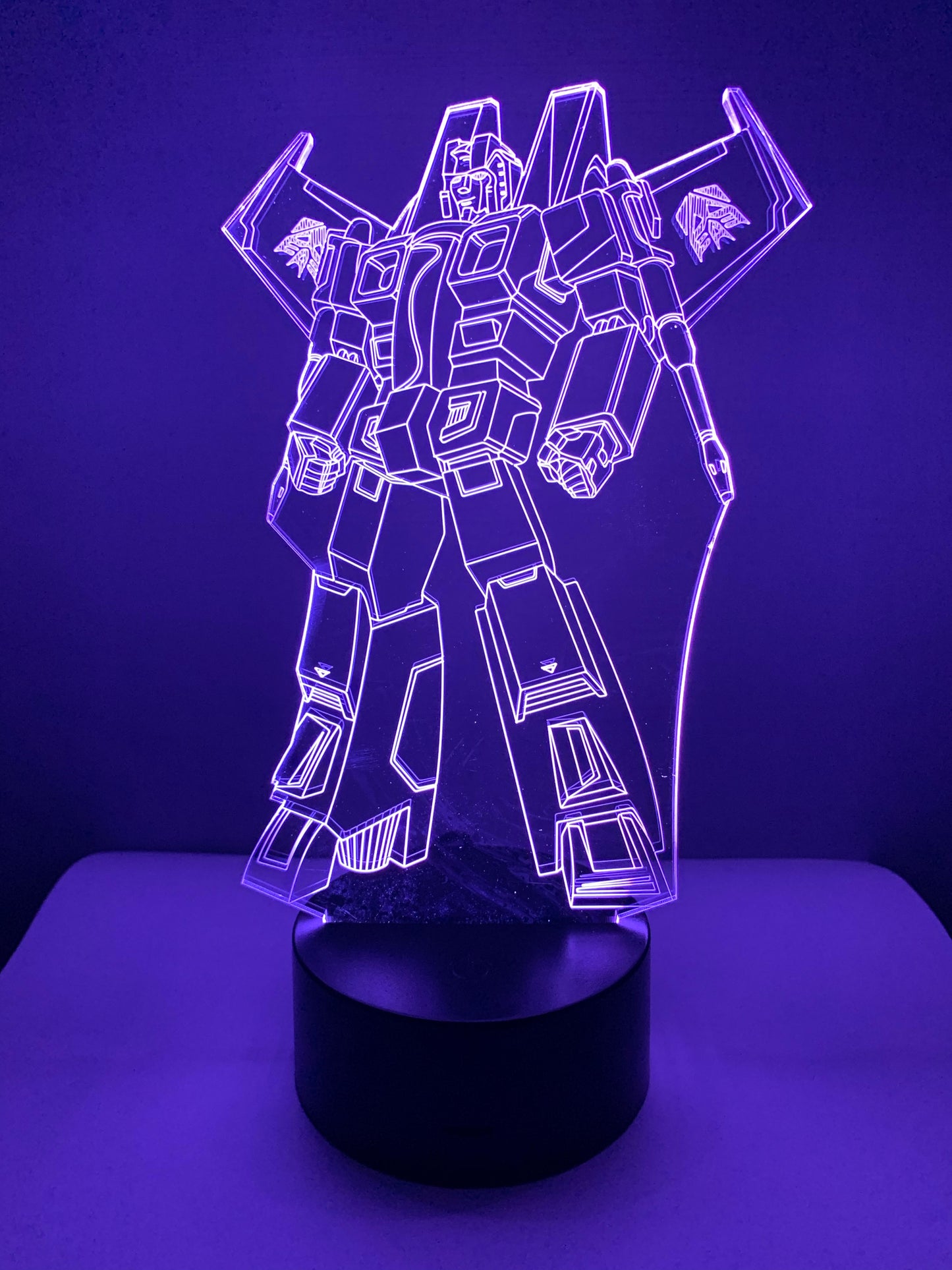 Lampe 3D DEL Starscream Transformer