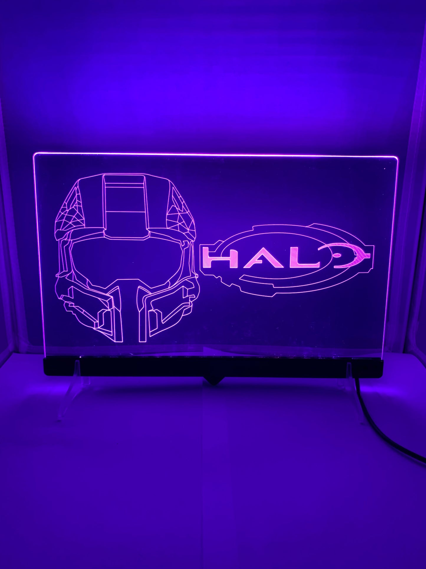 Enseigne DEL Halo Master Chief Xbox avec support