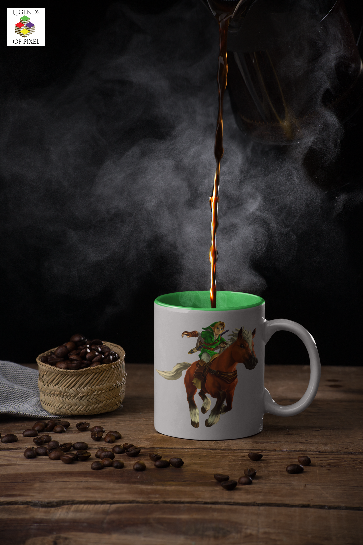 Autocollant pour tasse Link sur Epona Zelda Ocarina Of Time
