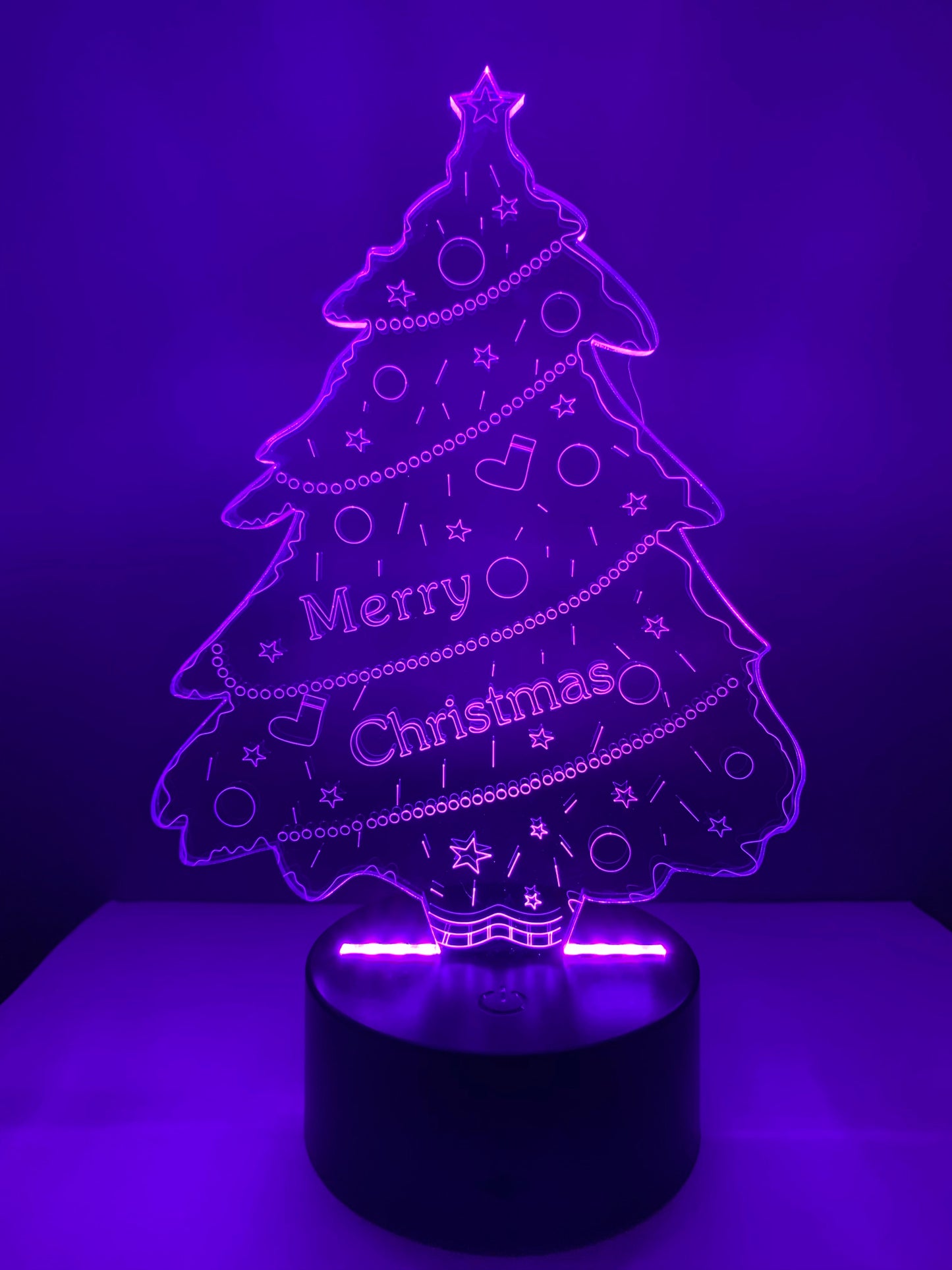 Lampe 3D DEL Sapin de Noël