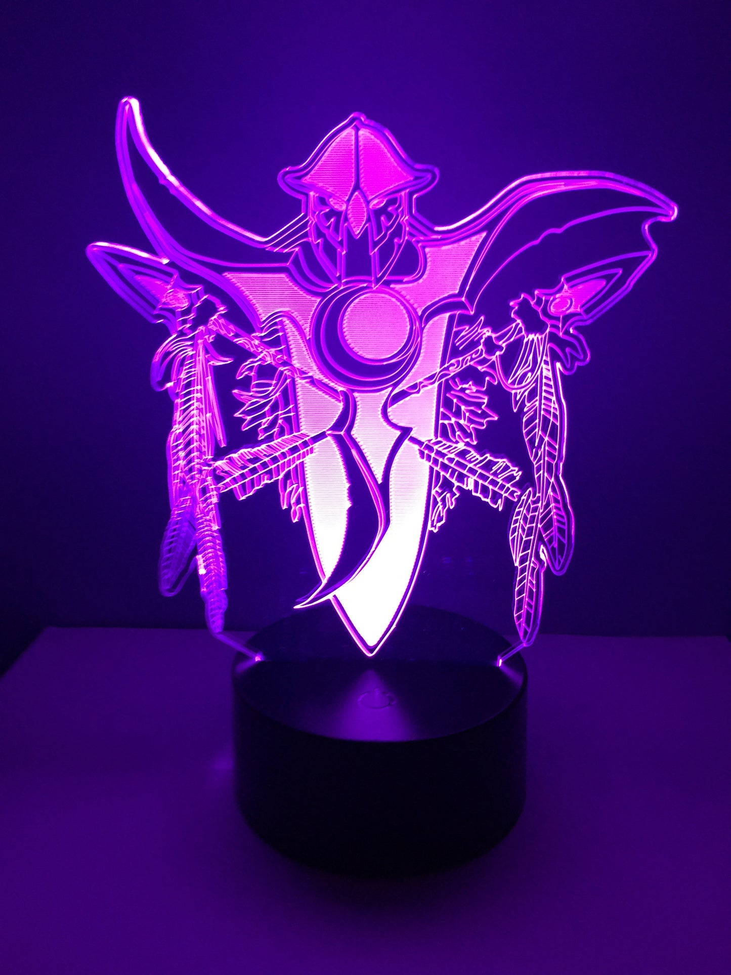 Lampe 3D DEL Warcraft Logo des Elfes