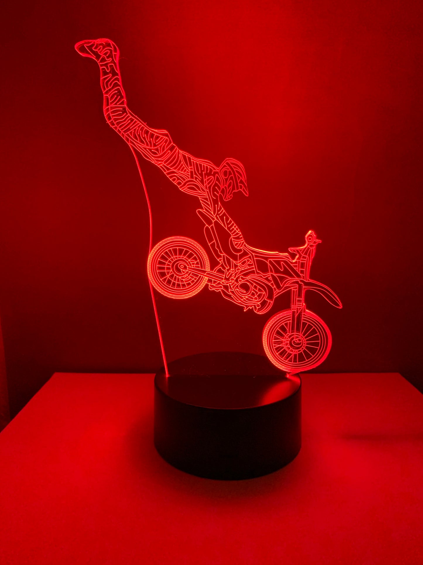 Lampe 3D DEL Saut en Motocross (Moto)