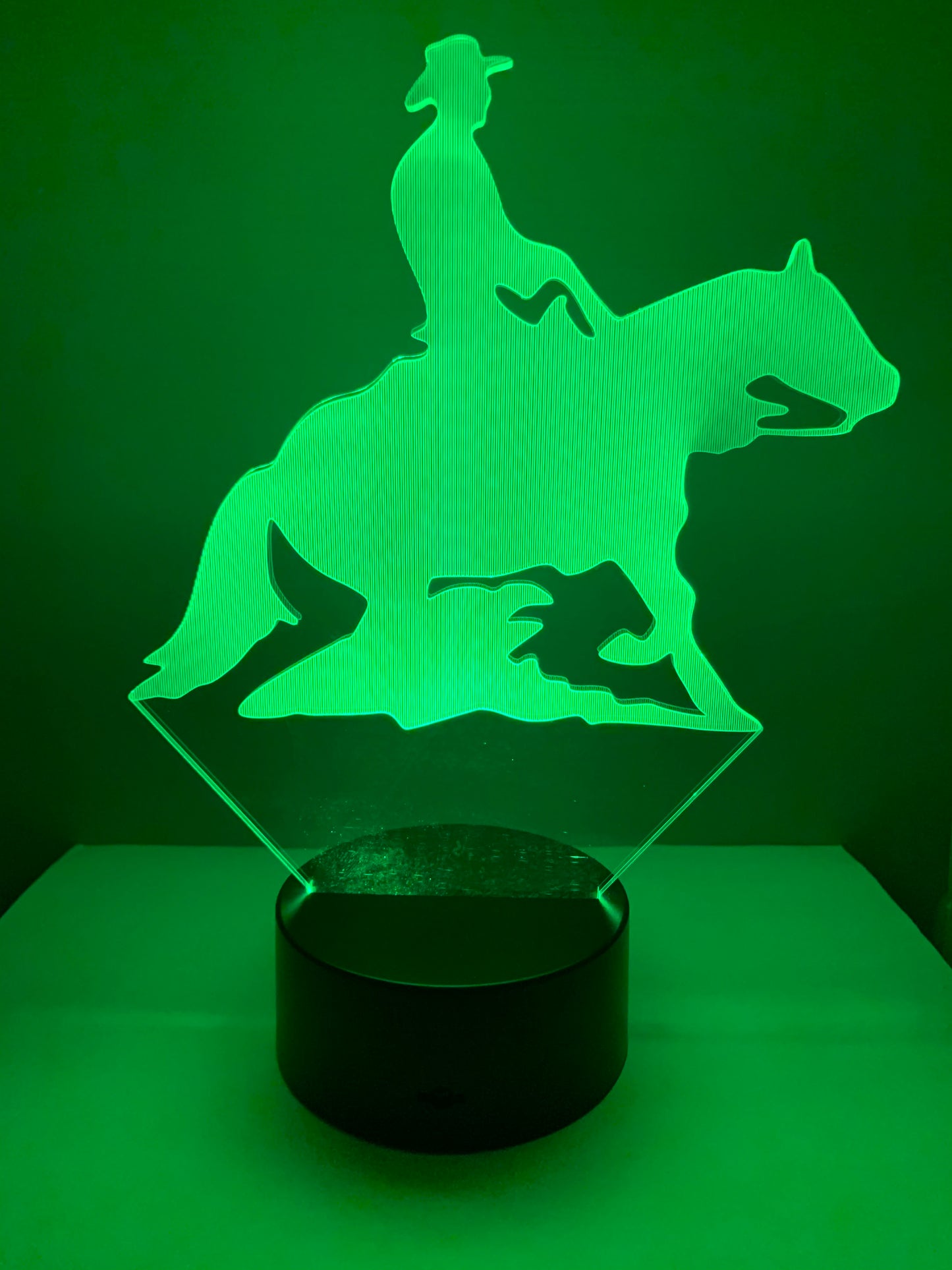 Lampe 3D DEL Cheval Reining
