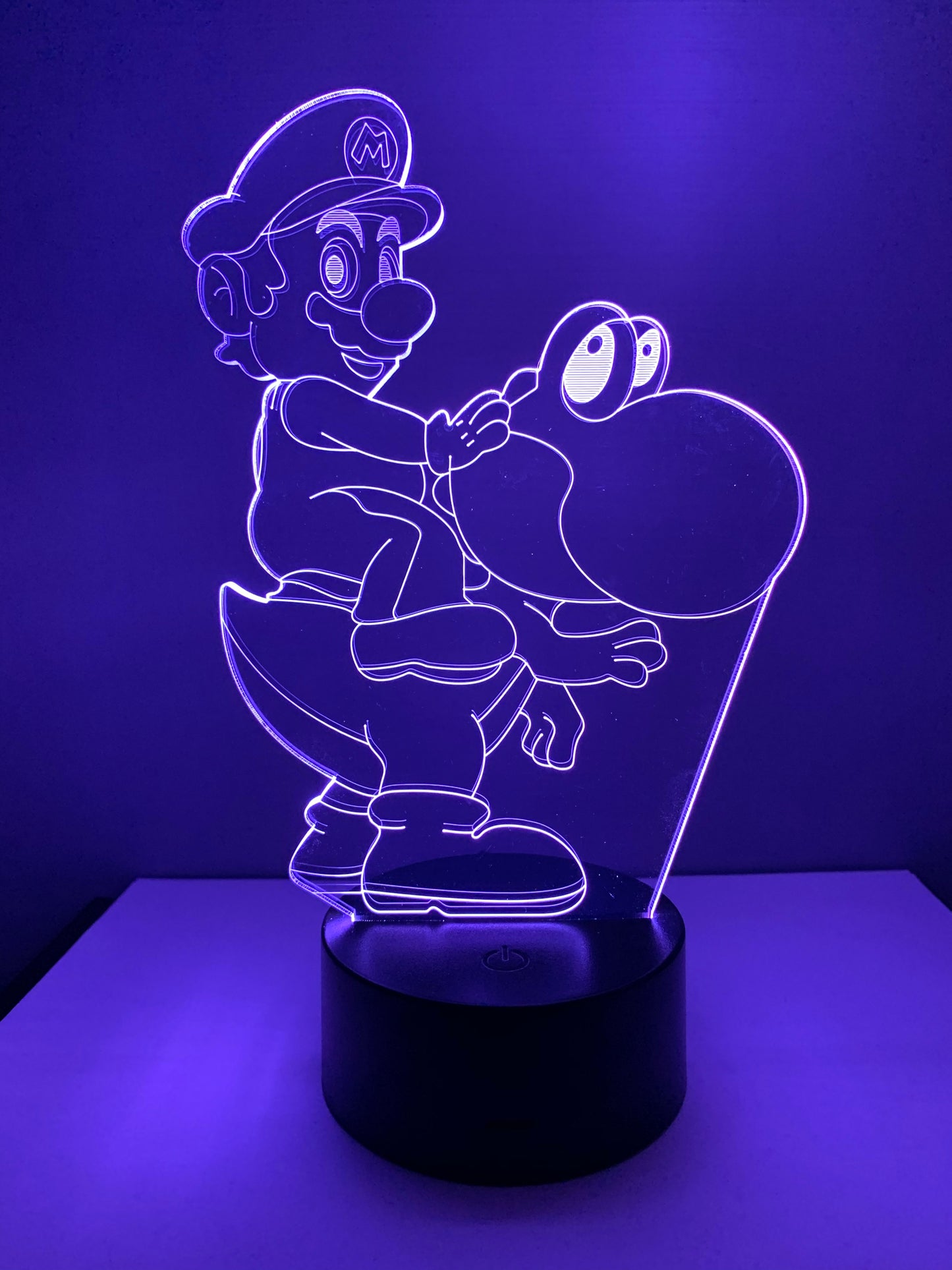 Lampe 3D DEL Mario sur Yoshi