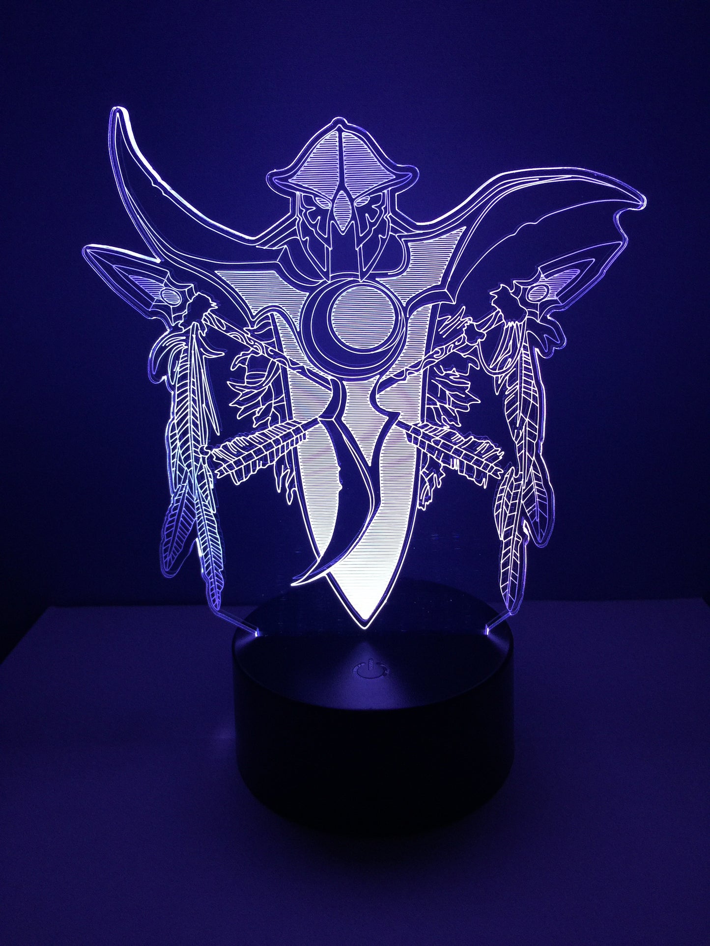 Lampe 3D DEL Warcraft Logo des Elfes