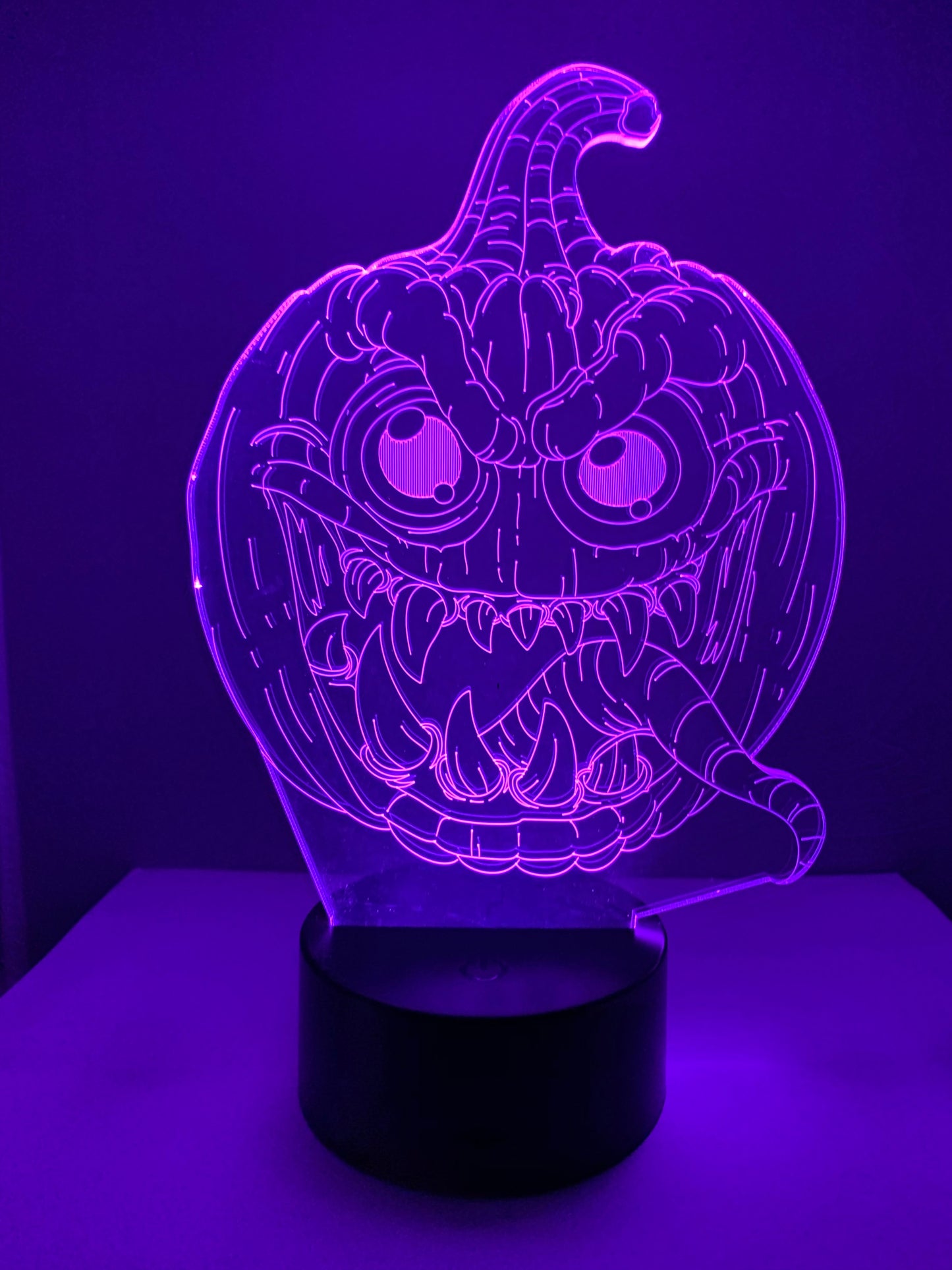 Lampe 3D DEL Citrouille Maléfique Halloween
