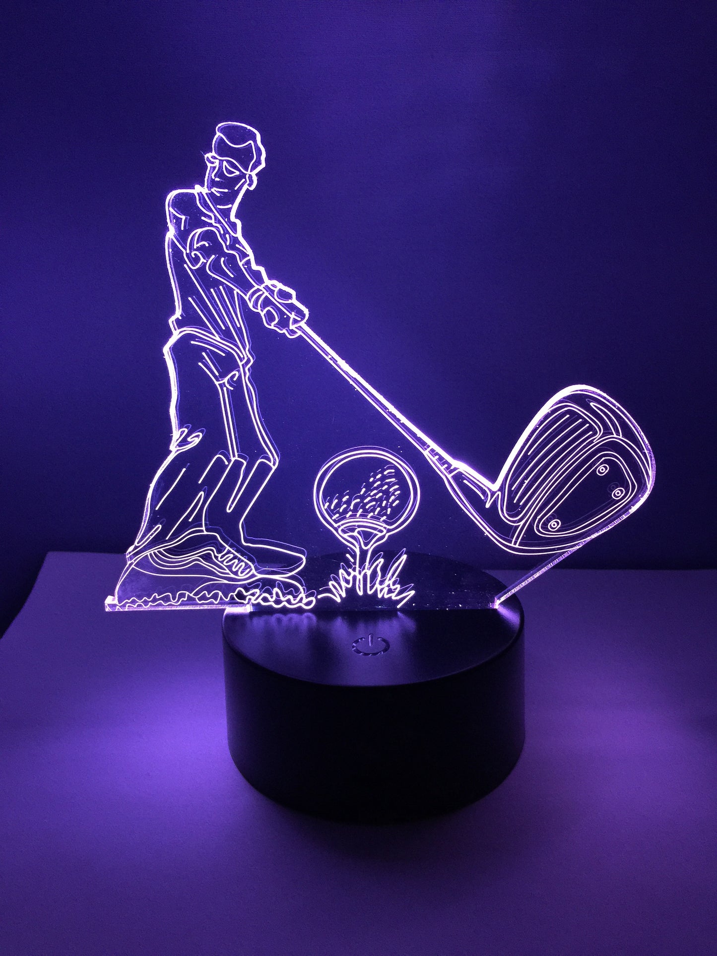 Lampe 3D DEL Joueur de Golf Comique